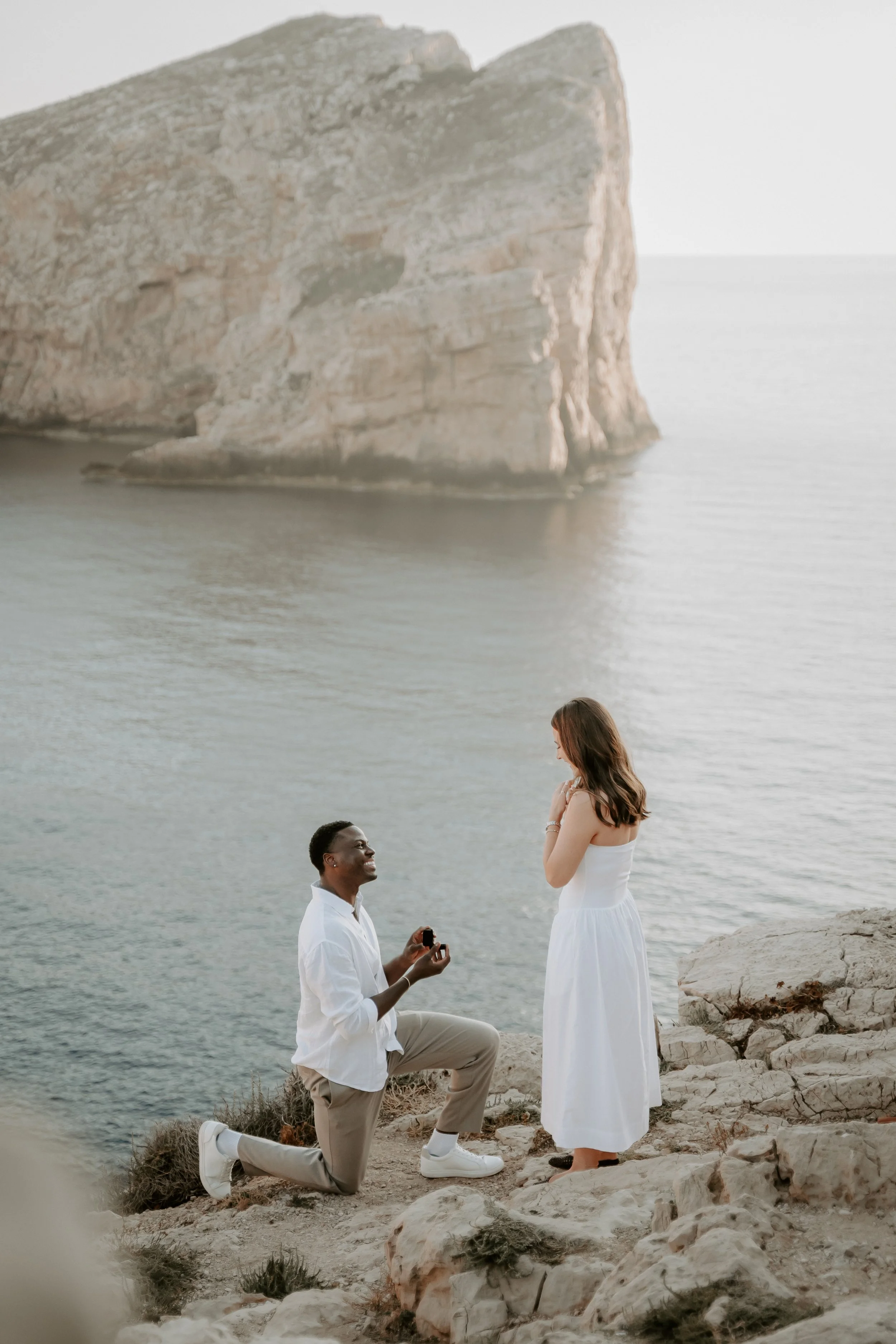 Wedding proposal Sardinia photographer Capo Caccia Alghero 