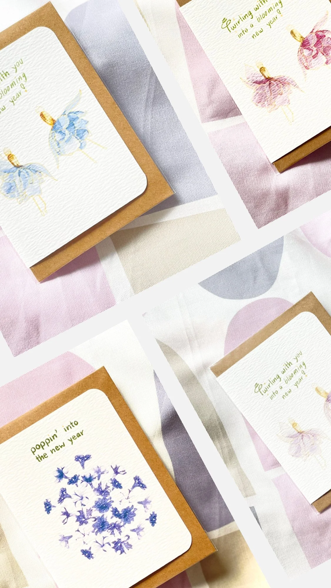 Fuschia cards