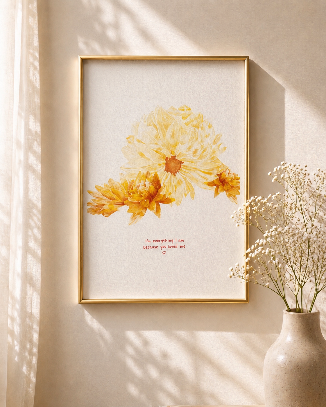Large peonies print