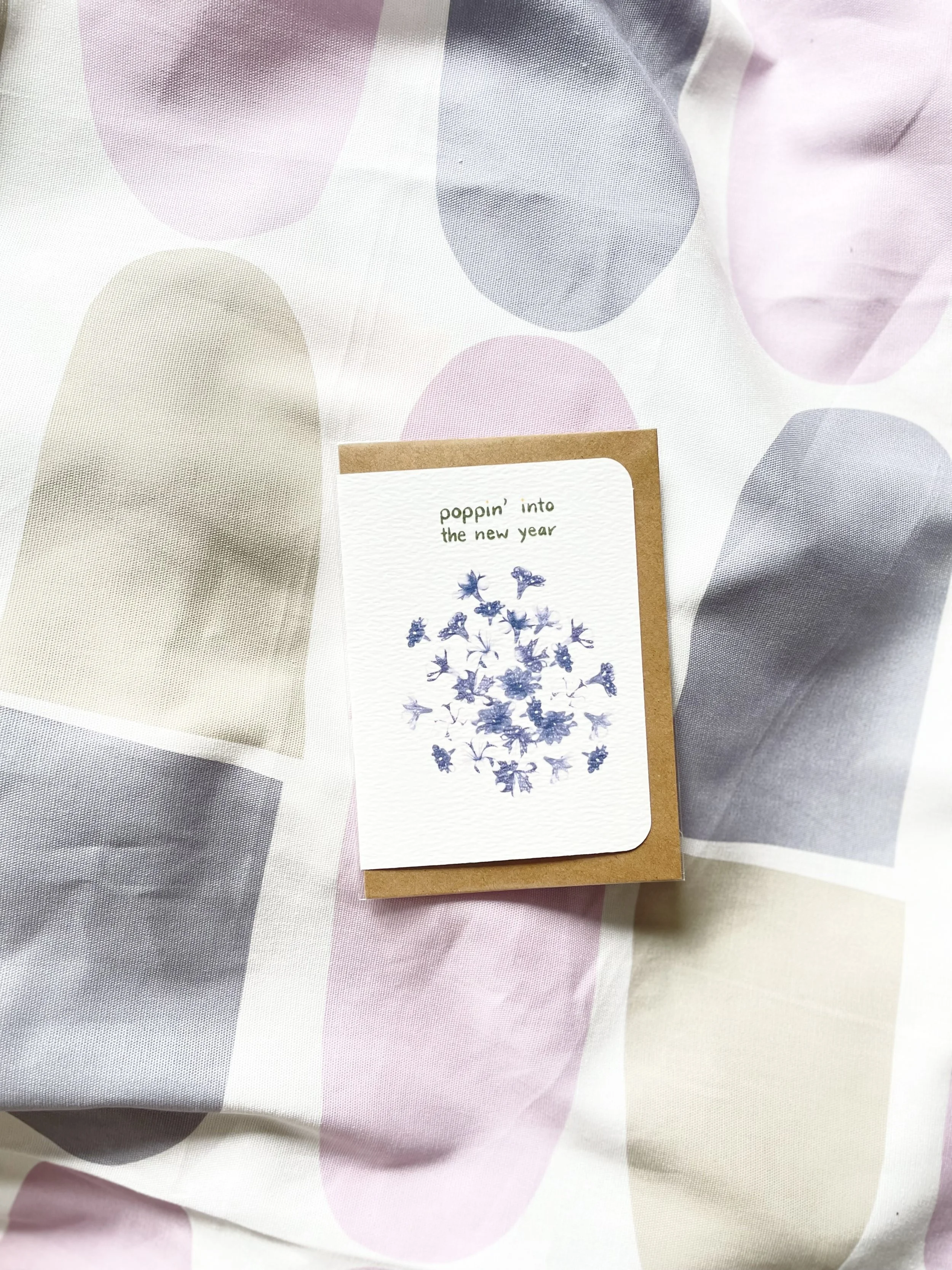Purple petunia card