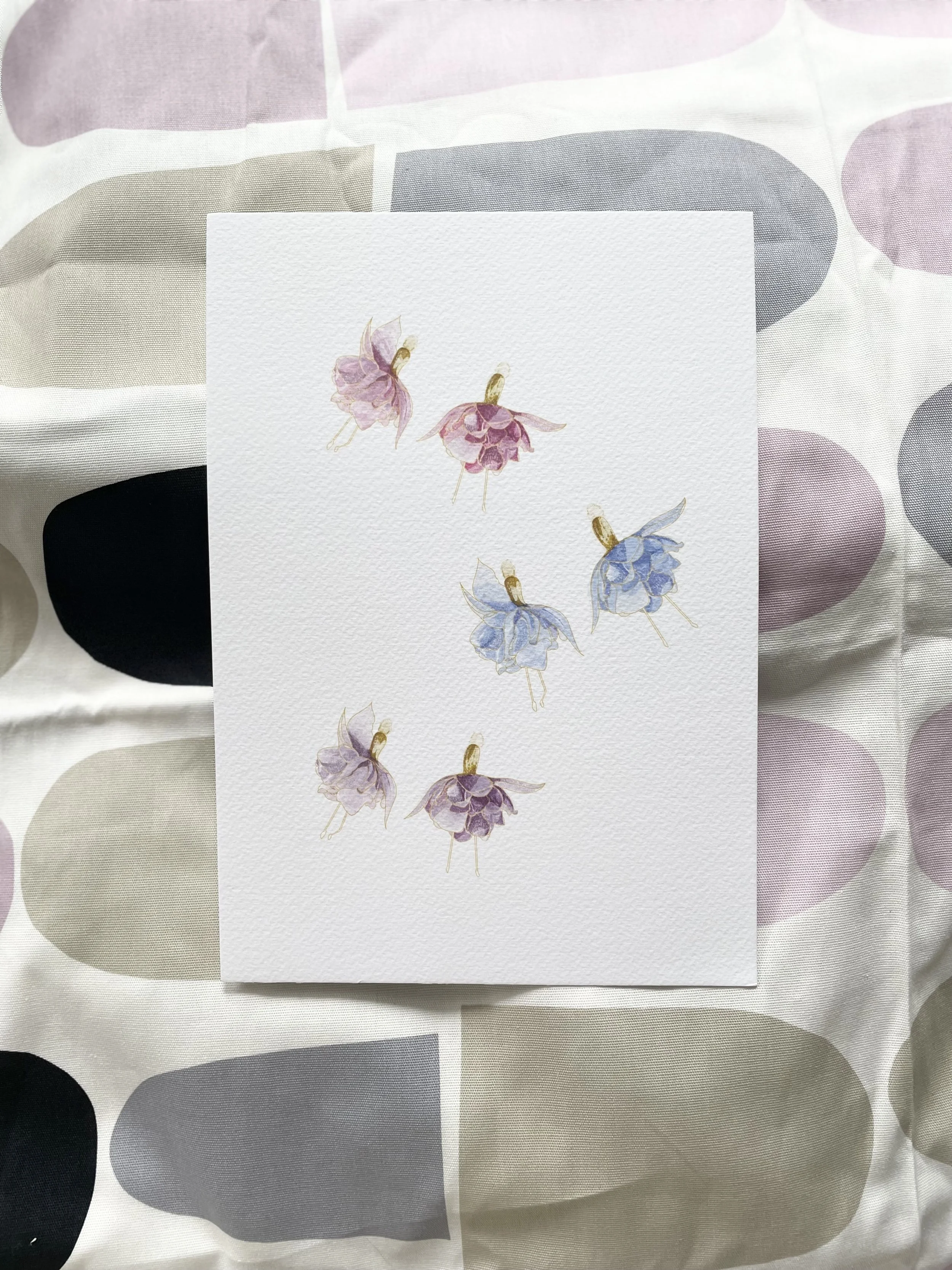 Small fuschias print