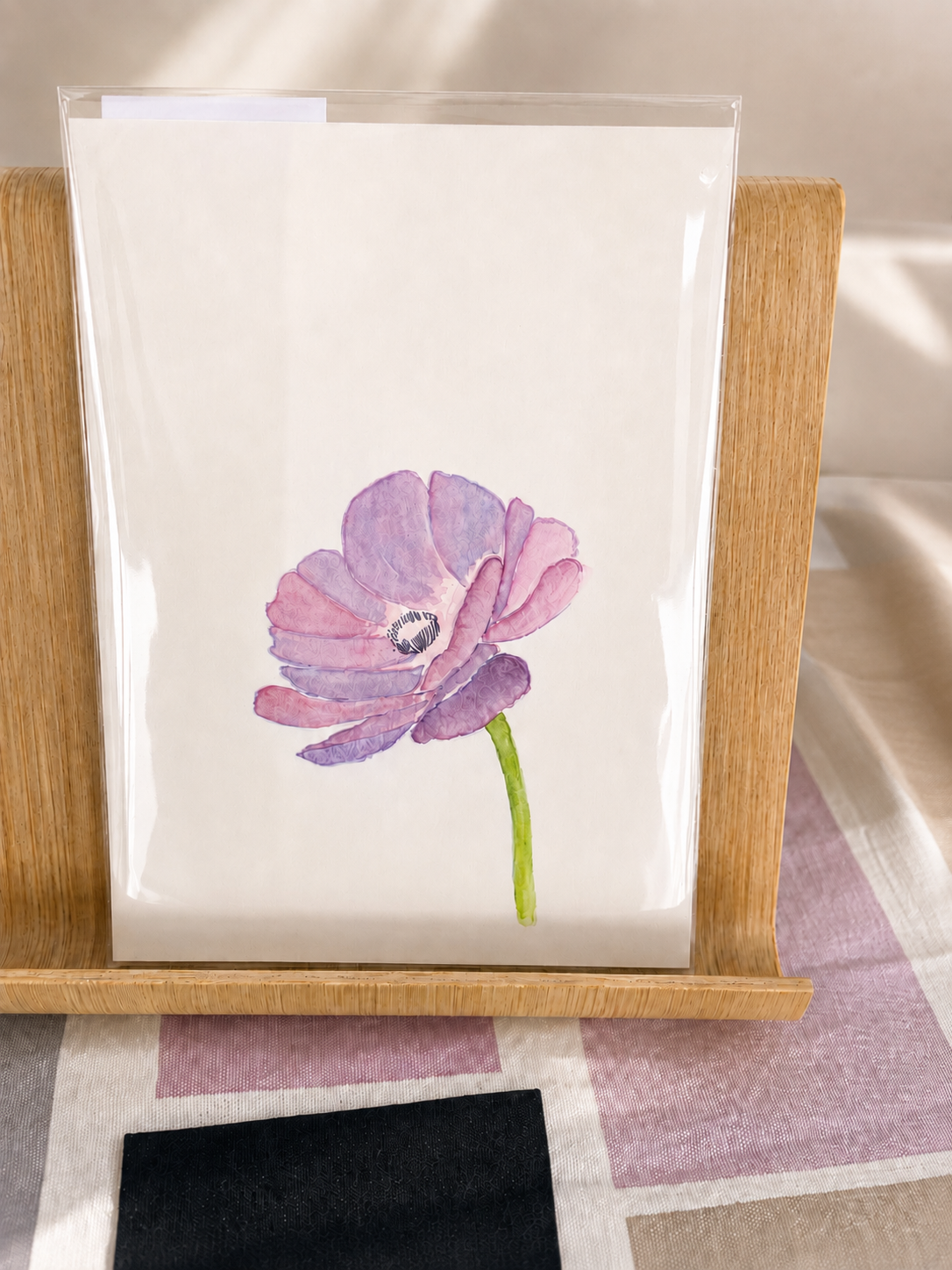 Original anemone floral watercolour artwork