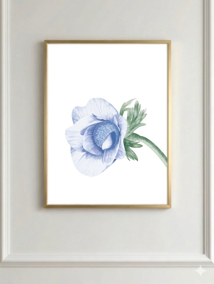 Large anemone print