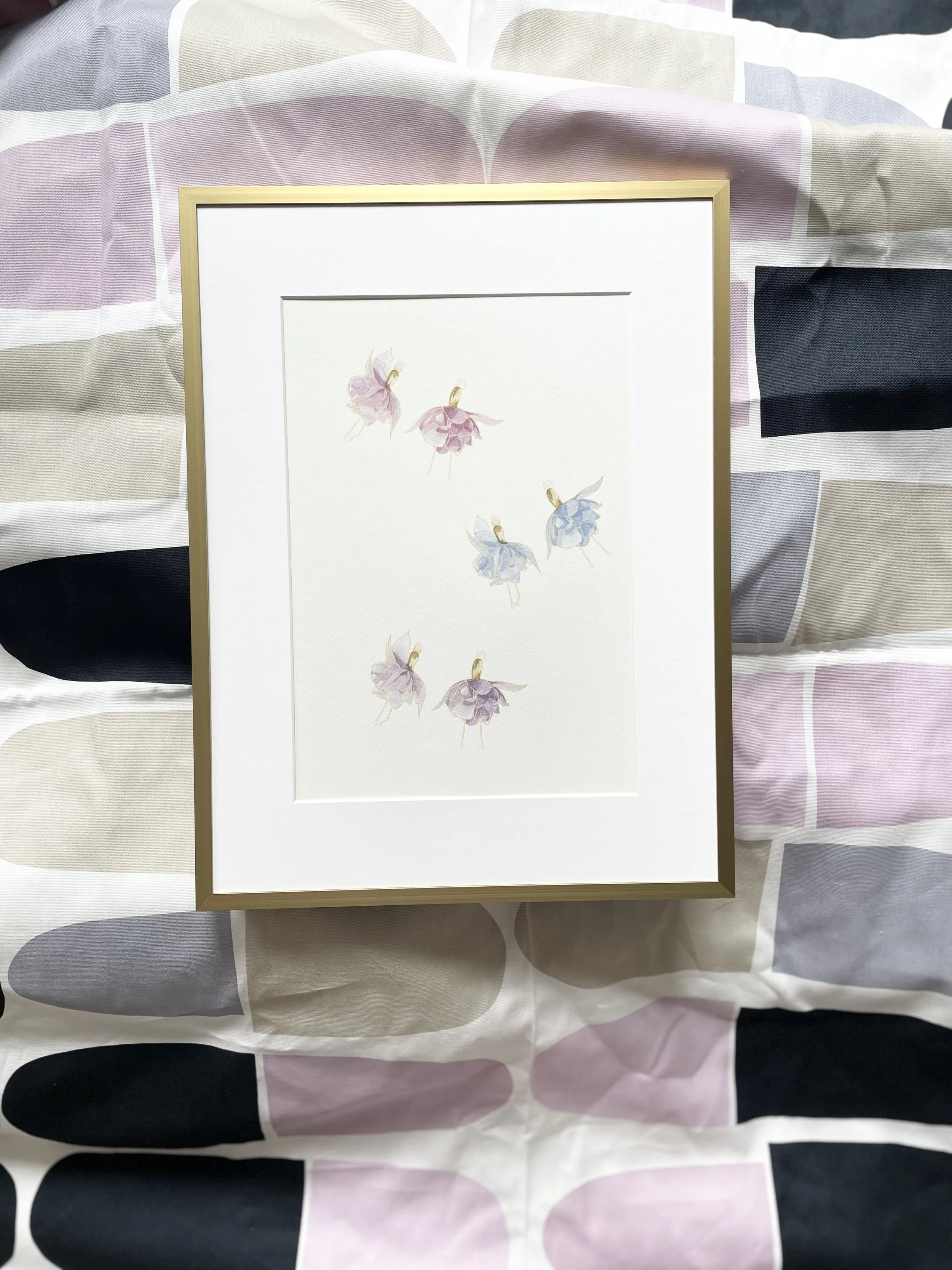 Large fuschias print