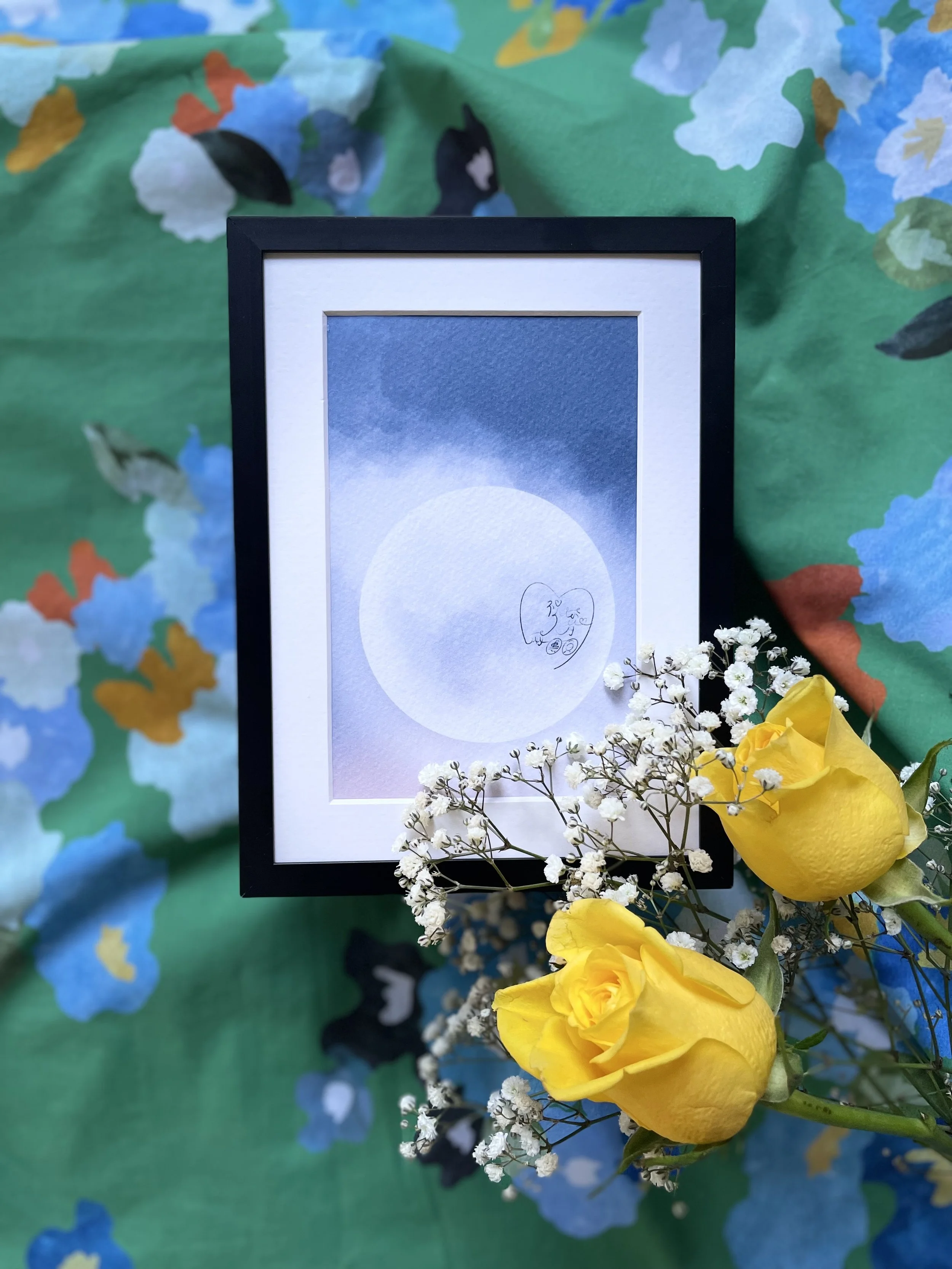 Large full moon print