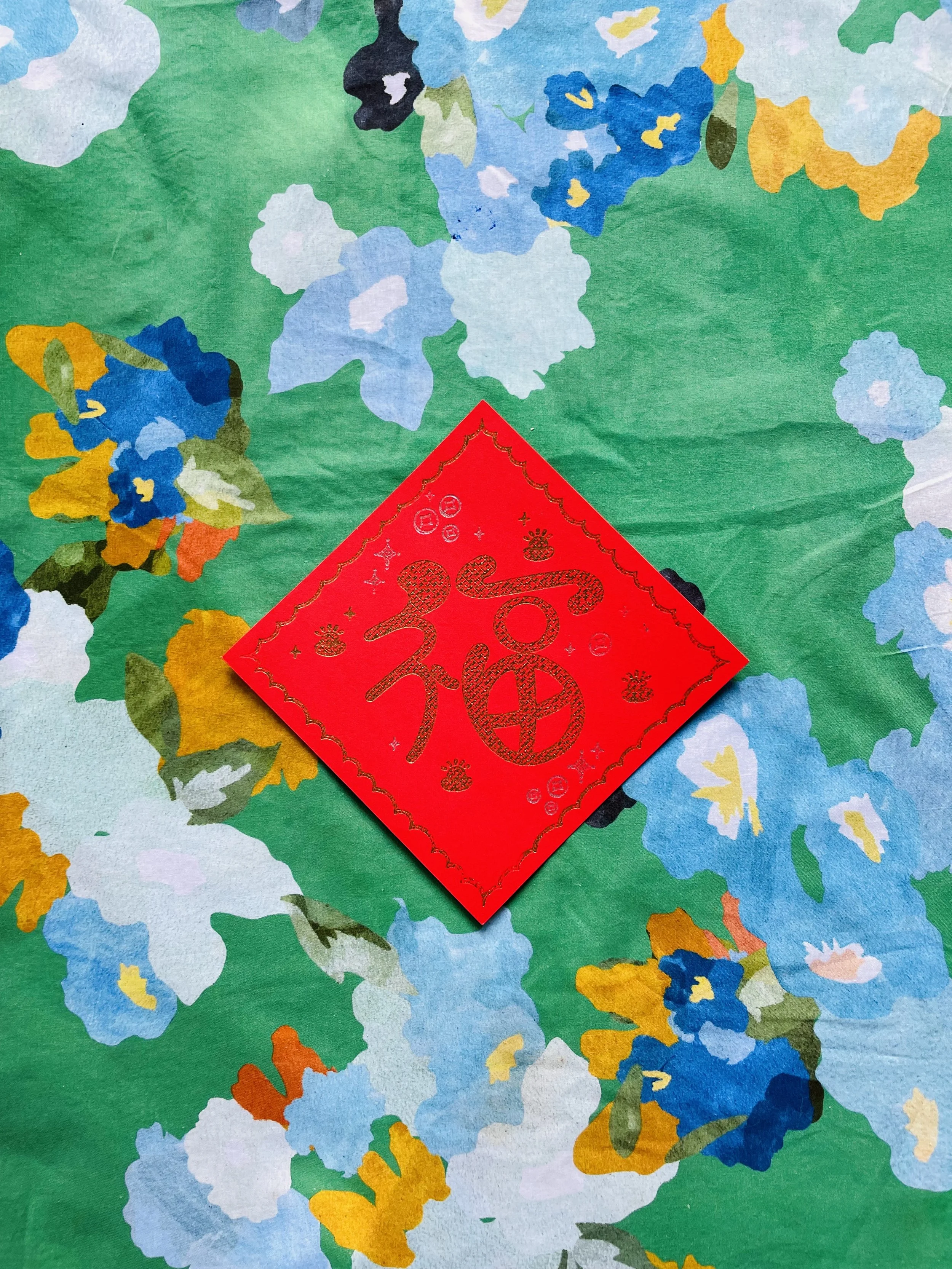 福 Chinese red paper home decoration