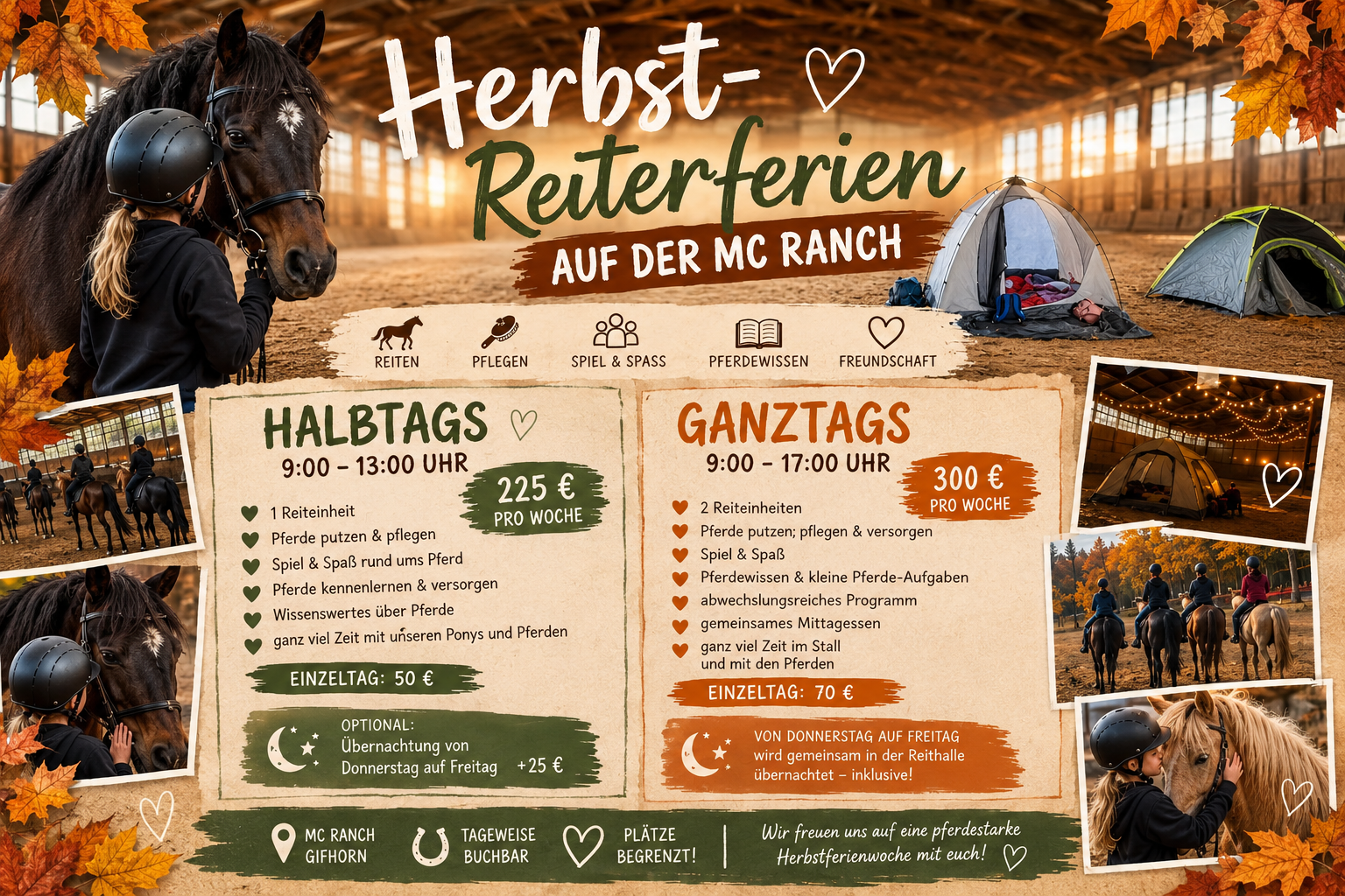 Individuelle Herbst-Reiterferien