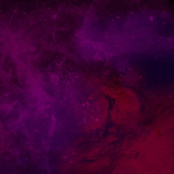 Une image représentant une galaxie ou un nuage de poussière cosmique coloré en violet et rouge.