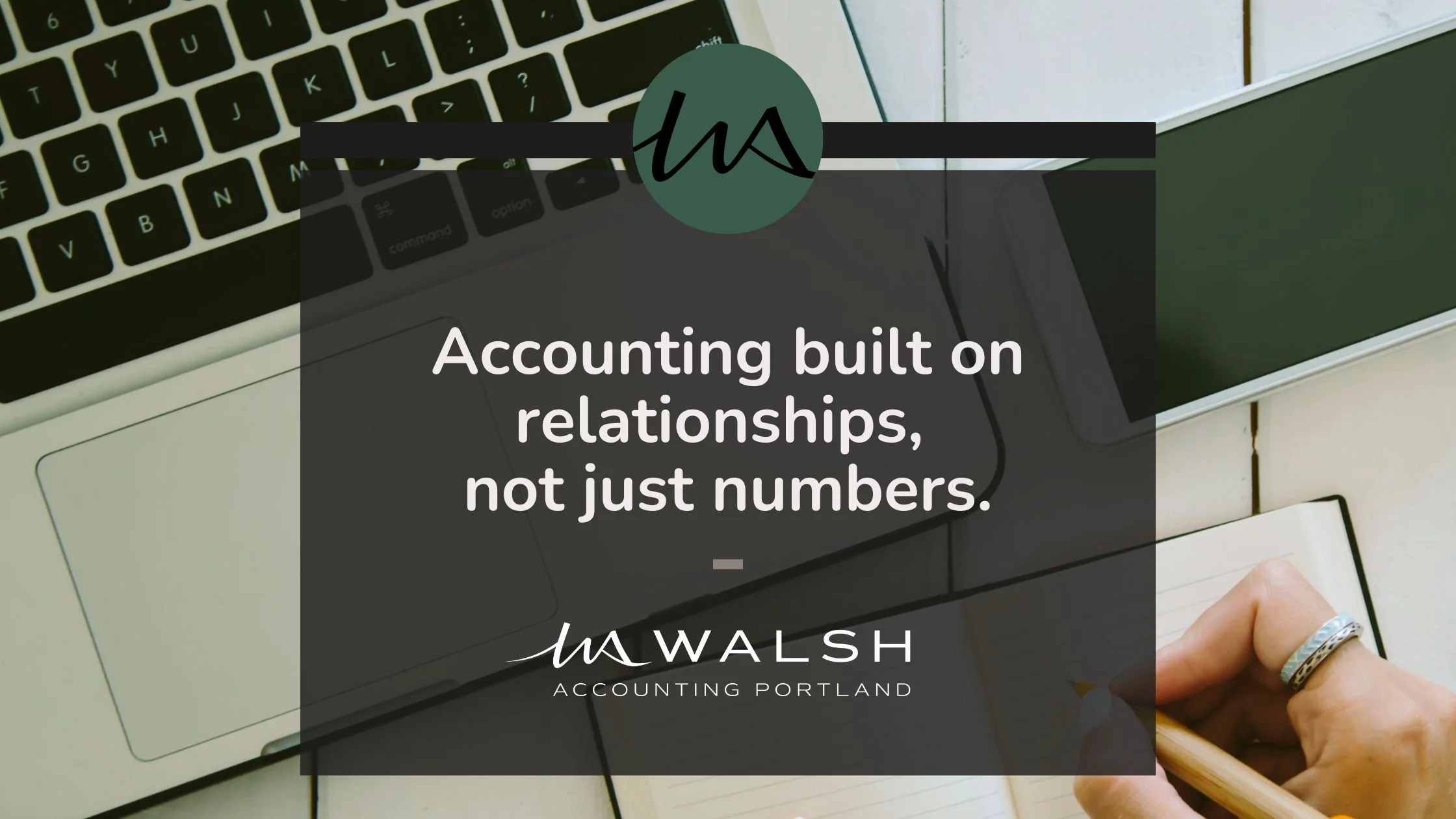 Walsh Accounting branding representing relationship-focused accounting and advisory services in Portland Victoria.