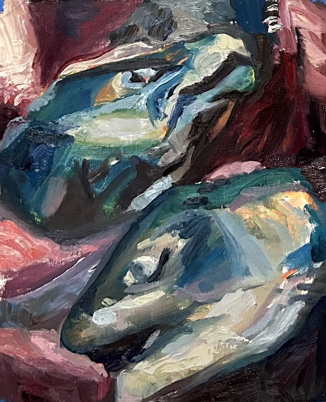  Fish Heads in Guts , size, oil on canvas