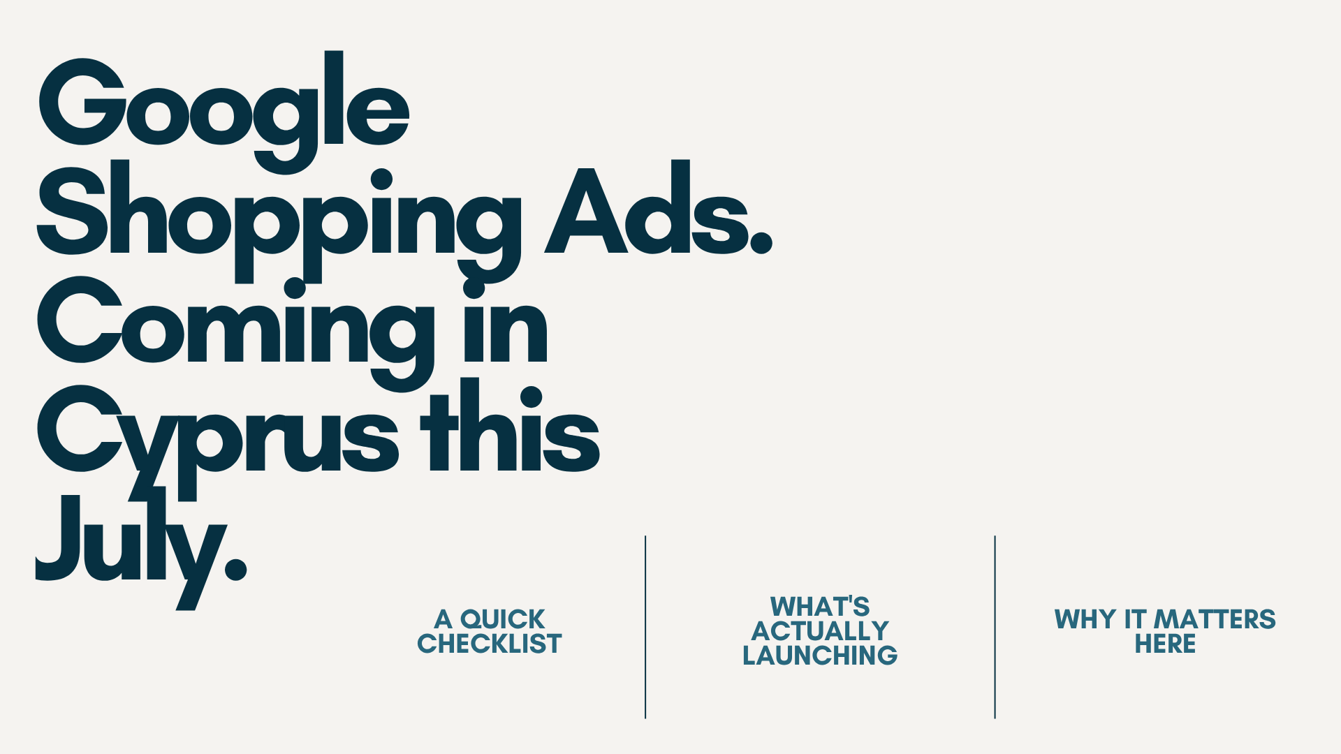 Google Shopping Ads Are Coming to Cyprus.