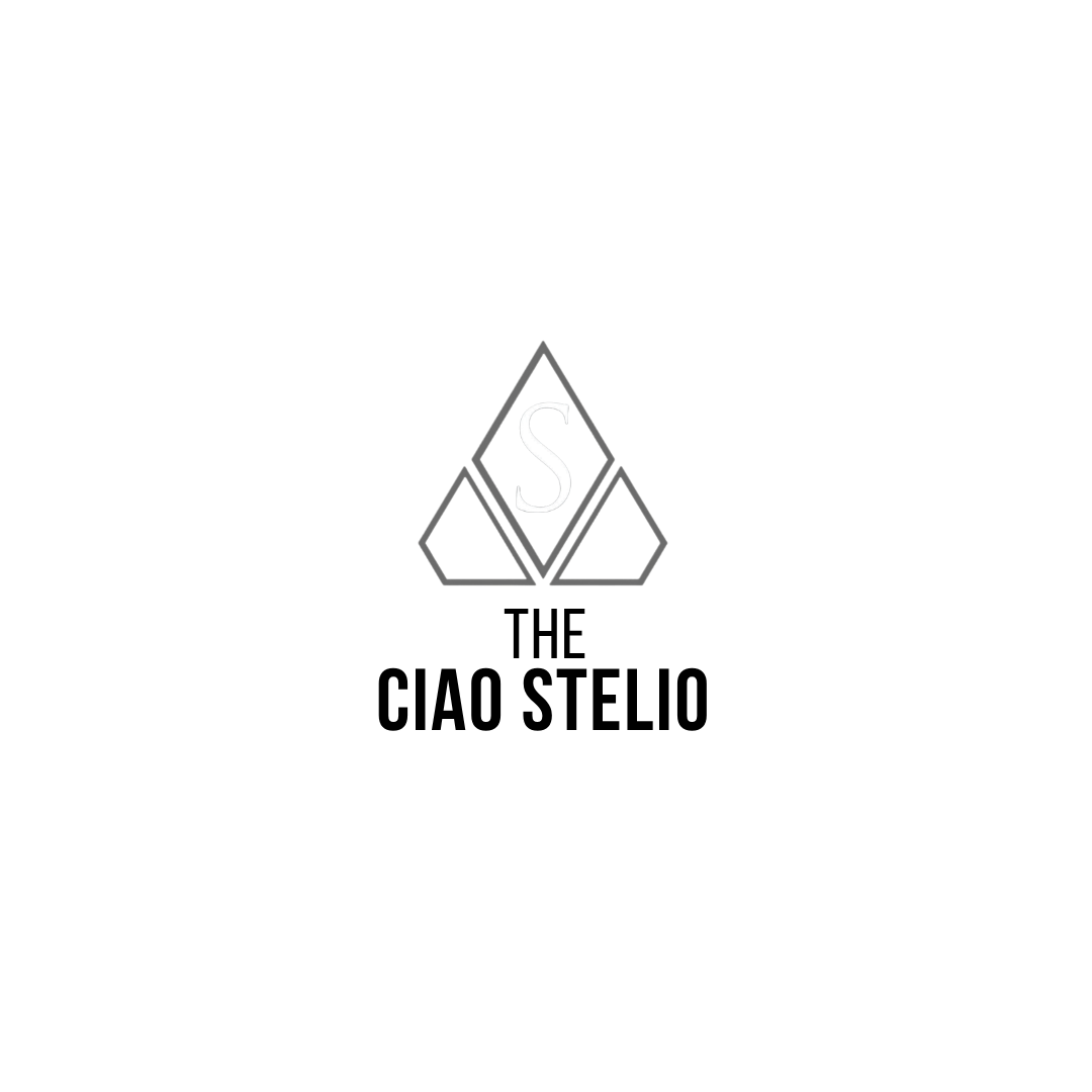 Black background with a geometric logo featuring a white letter 'S' inside a diamond shape and connected triangles.