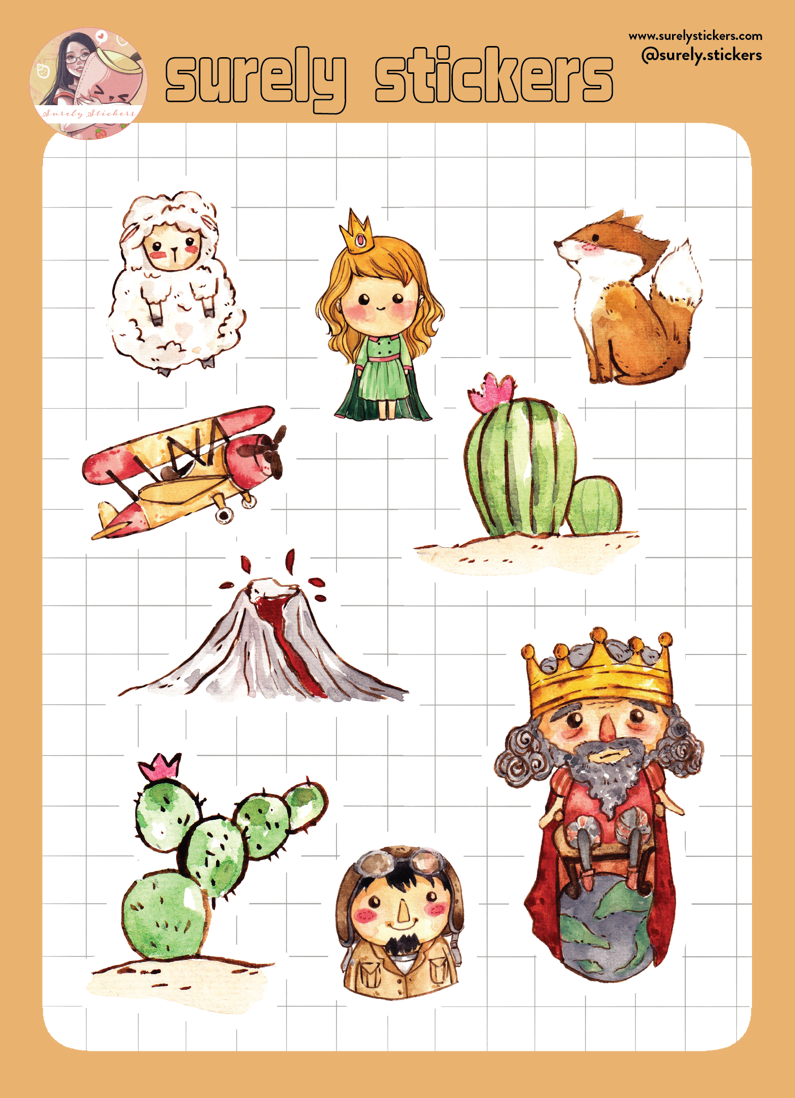 The Little Prince Part 2 Washi Sticker Sheet