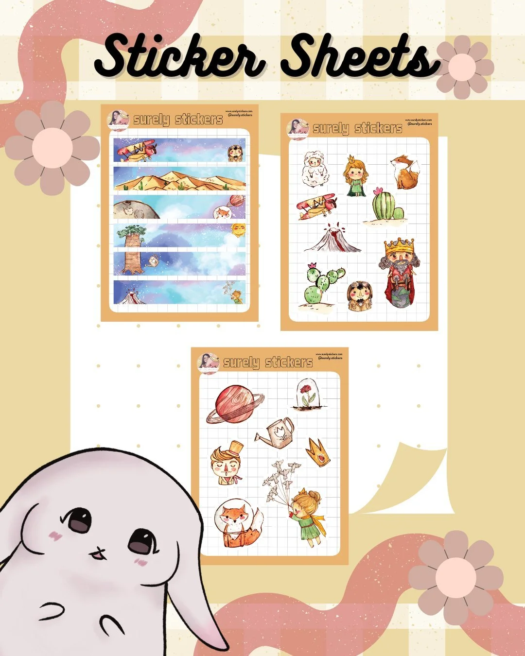 another sticker sheet collection joining me for @mercuryfestsg  and @lioncityfaire 🥹✨

this set was inspired by the gentle, dreamy feeling of The Little Prince 🤍
soft colors, tiny moments, stars, quiet adventures&hellip; i really wanted these sheet