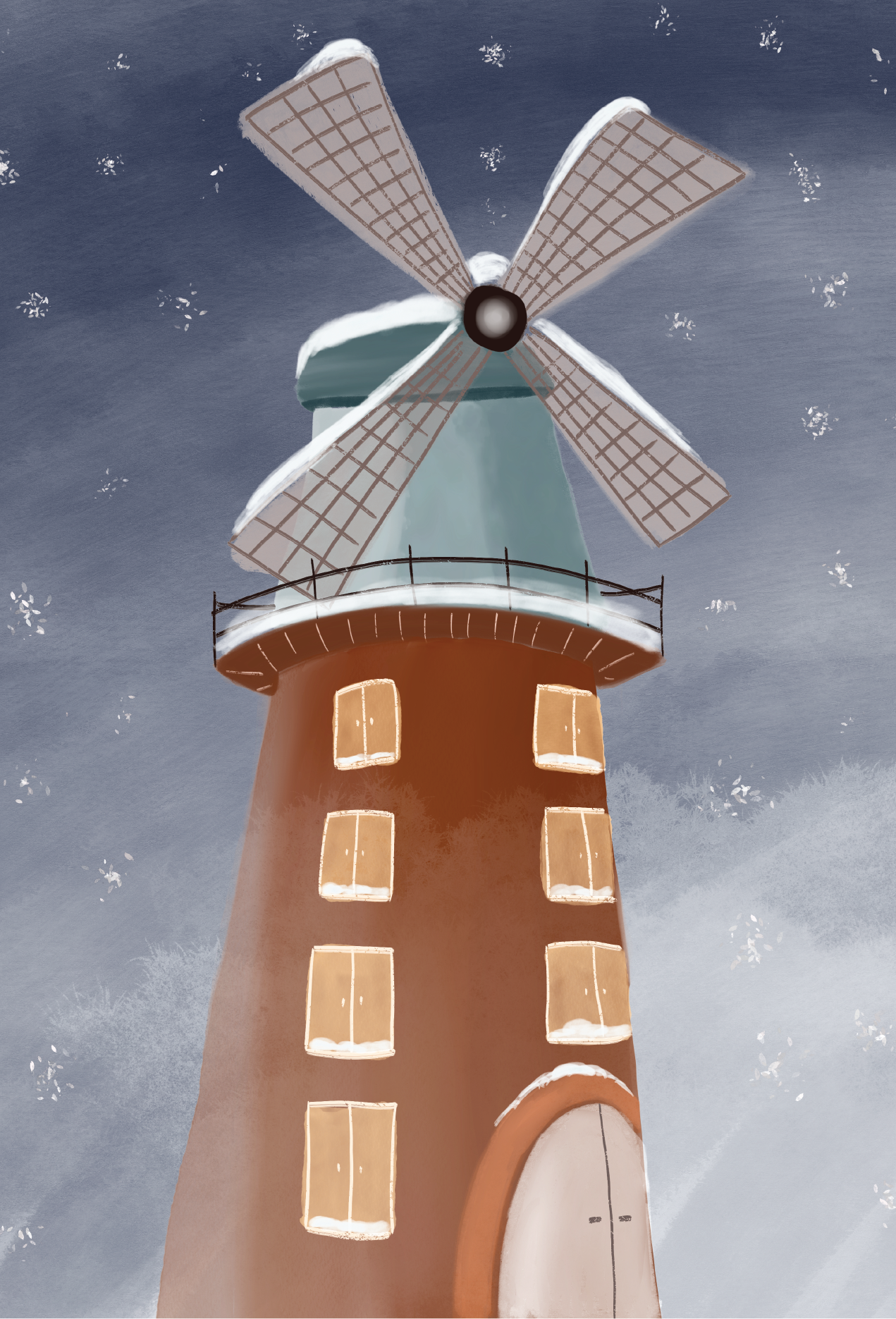 Winter Lighthouse Art Print