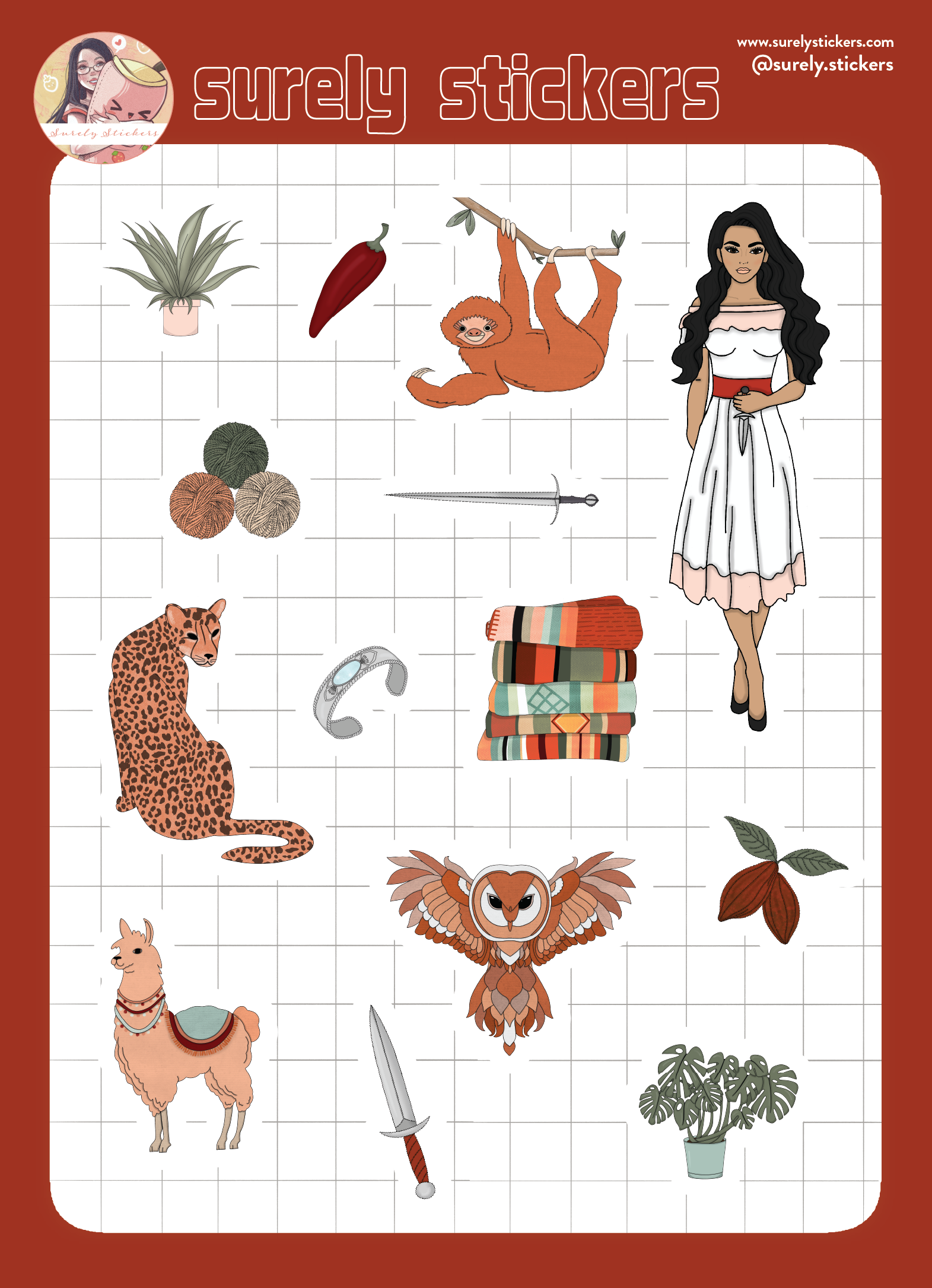 Wooven in Moonlight Glitter Sticker Sheet