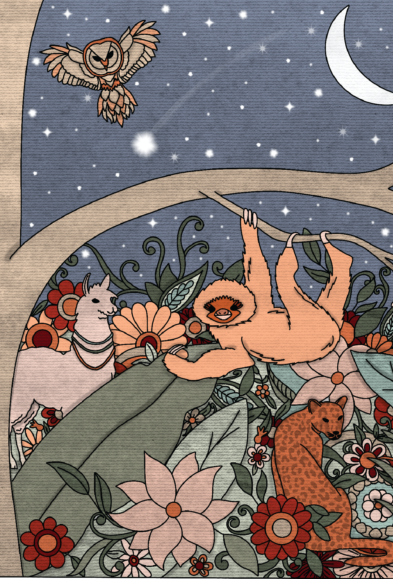 Woven Moonlight Art Print