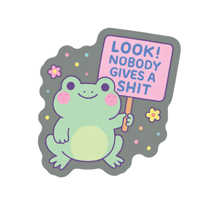 Frog Sign Die Cut Sticker