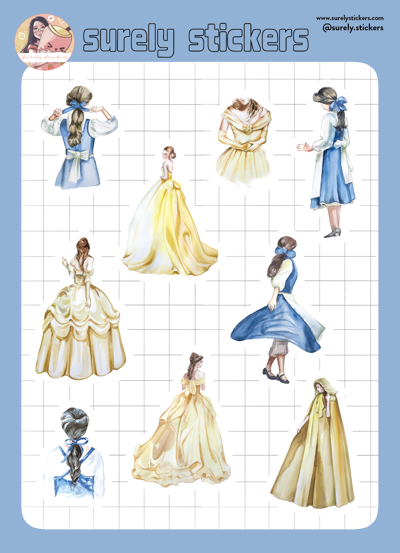 Beauty and the Beast Part 1 Washi Sticker Sheet