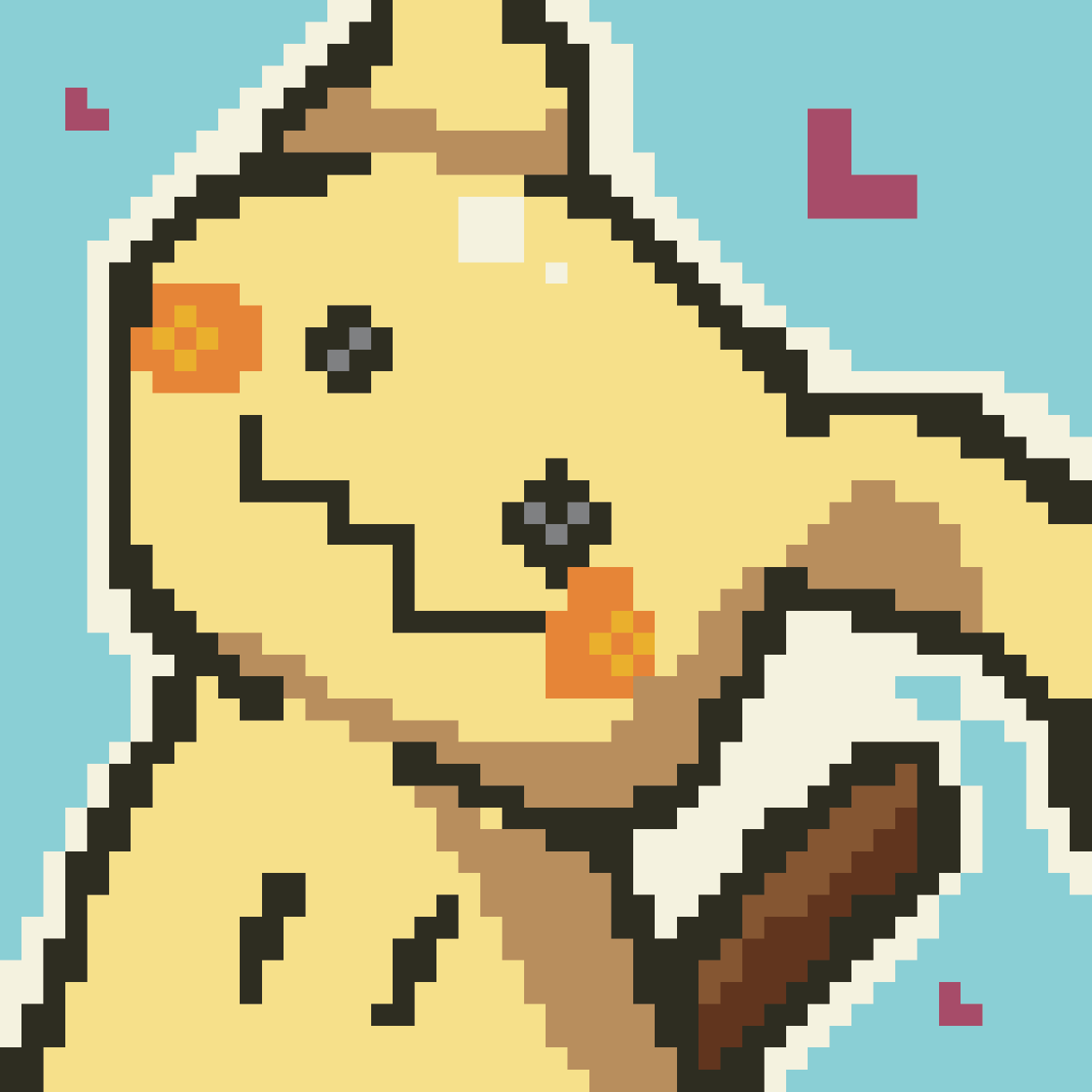 Mimikyu Pixels Art Print