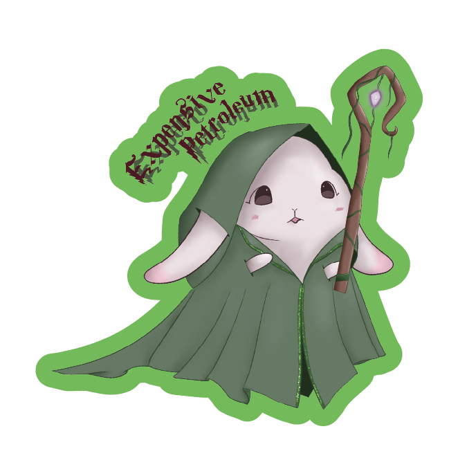 Mage Toodles Expensive Petroleum Die Cut Sticker