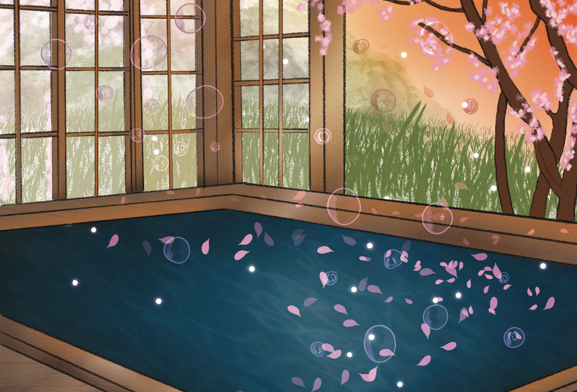 Japanese Bathhouse Art Print