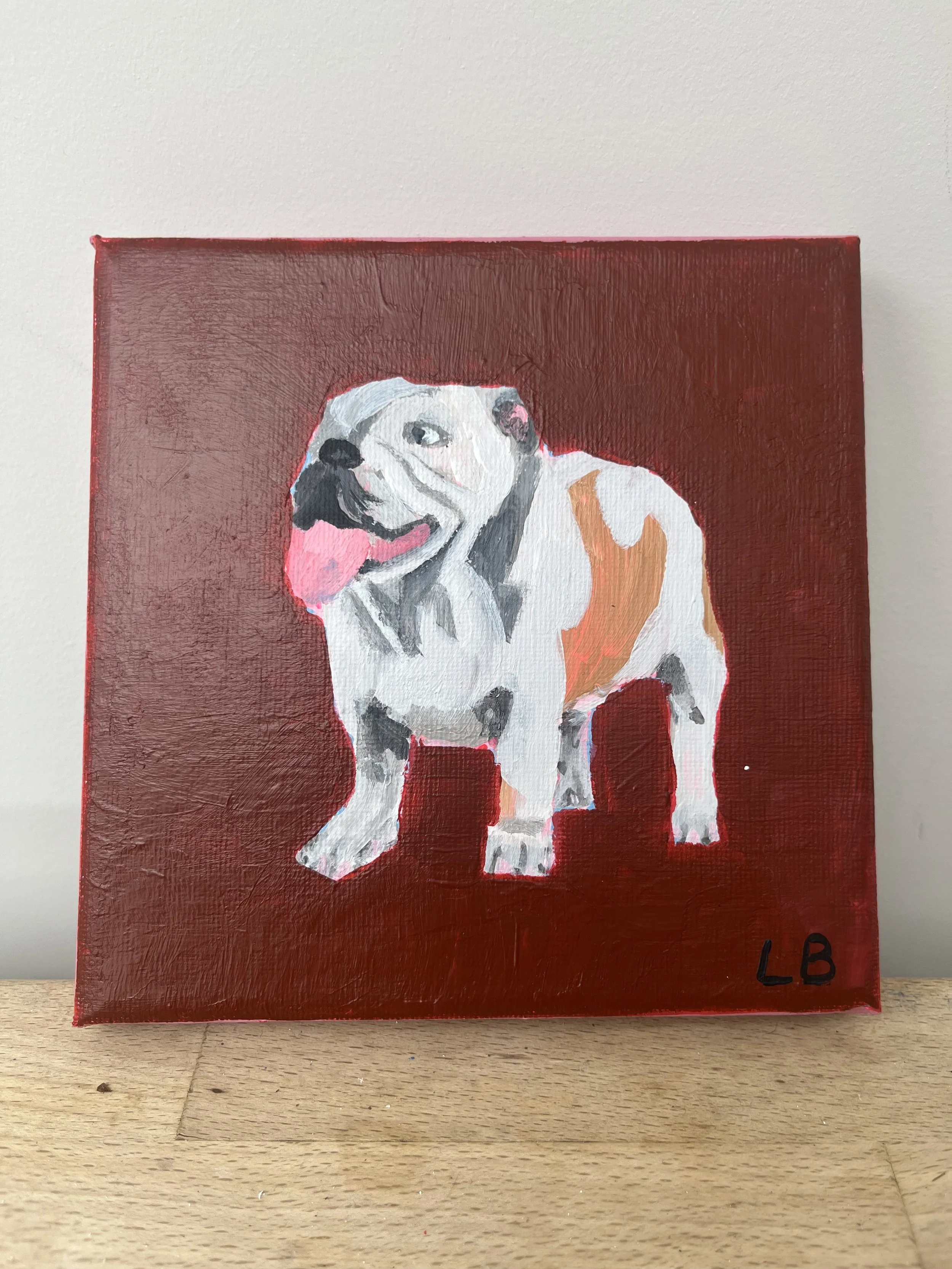 MINI DOG PAINTING 6/100 - BULLDOG