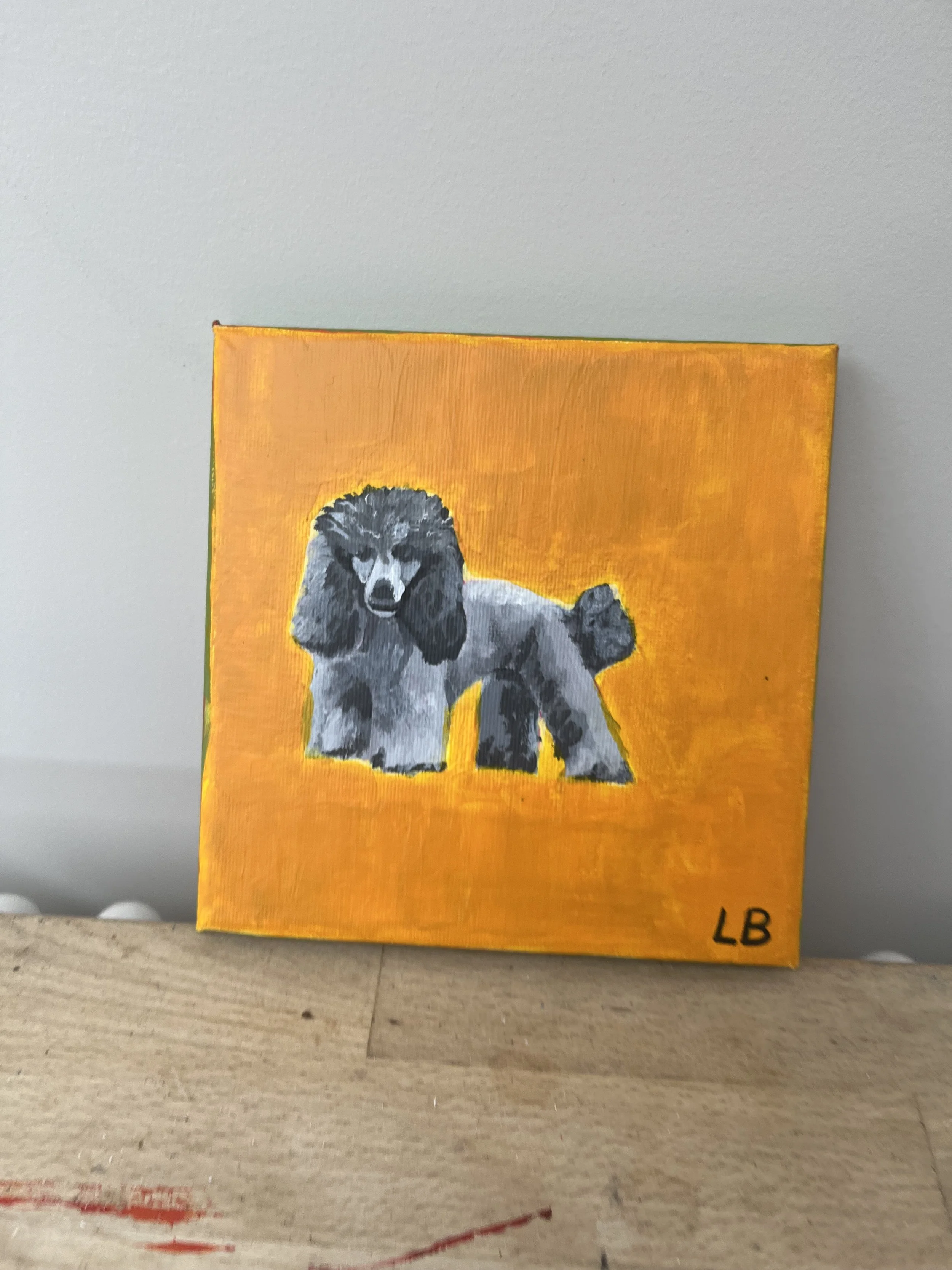 MINI DOG PAINTING 5/100 - POODLE