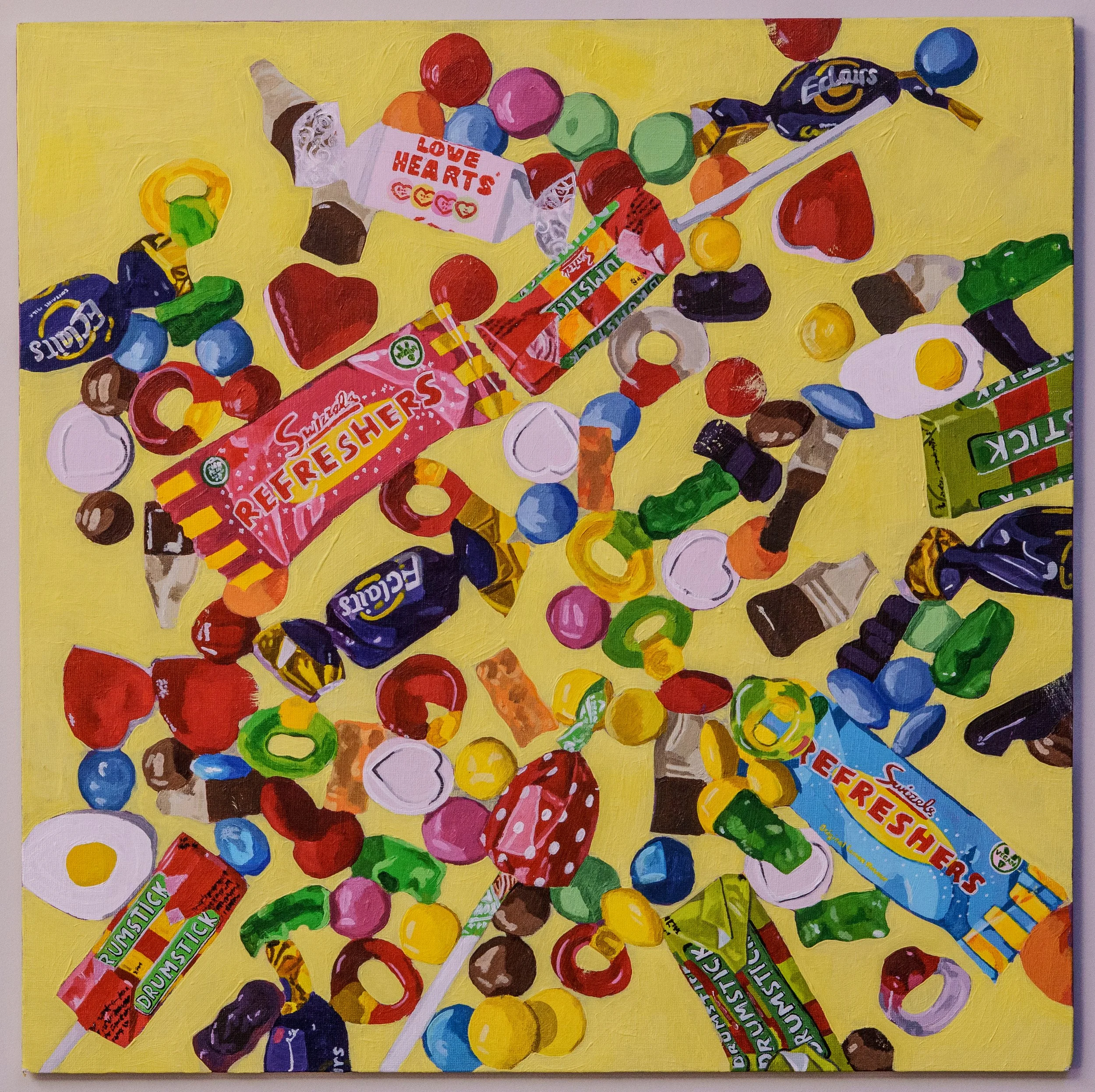 Sweet Tooth Acrylic Painting on Canvas Board