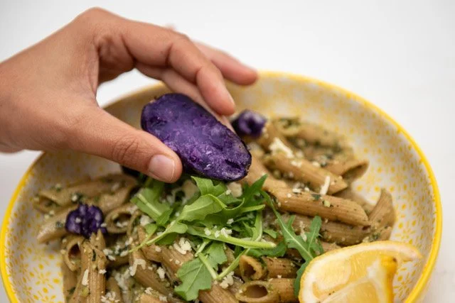 Colourful food preparation