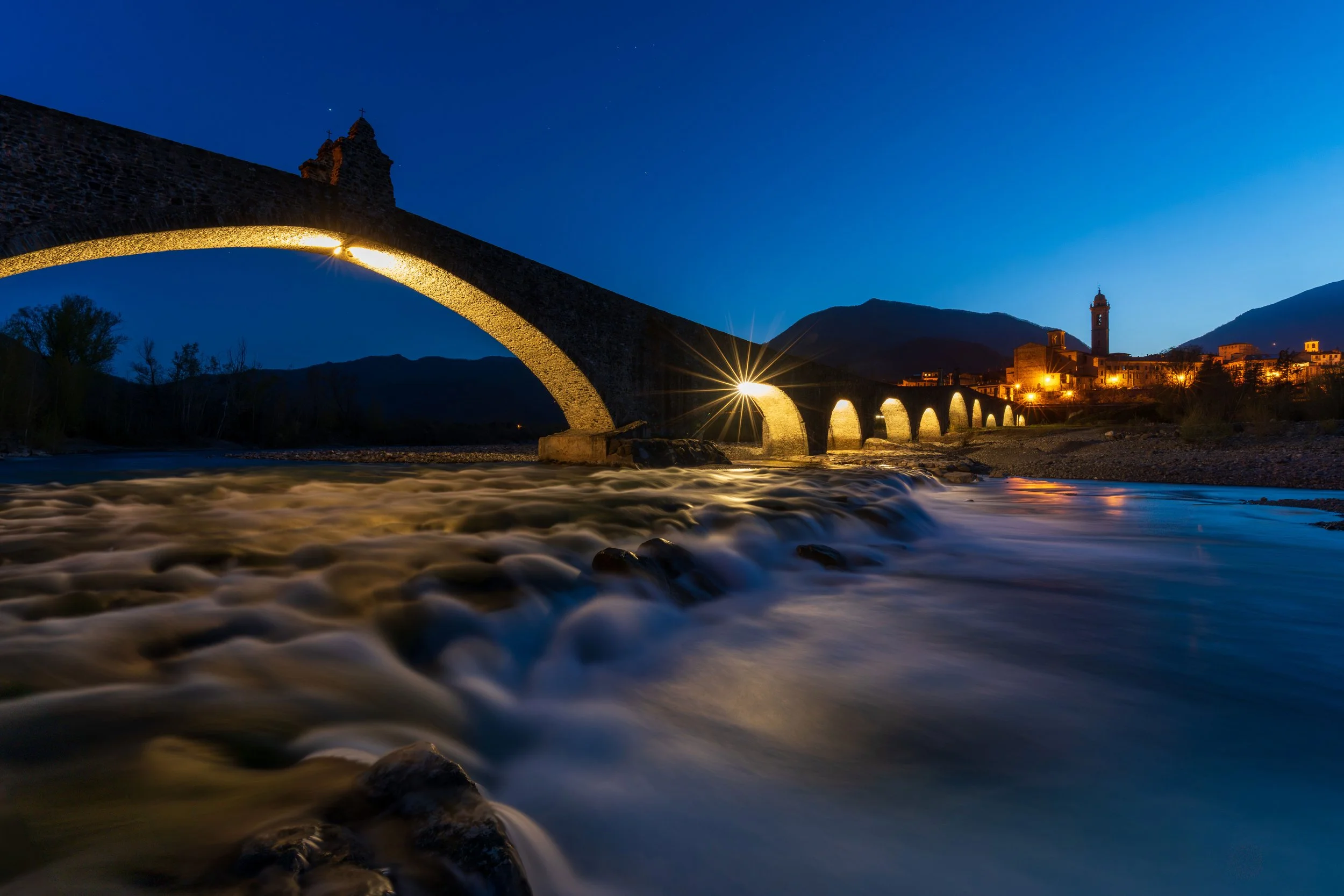 Italy, Bobbio, Ponte Gobbo