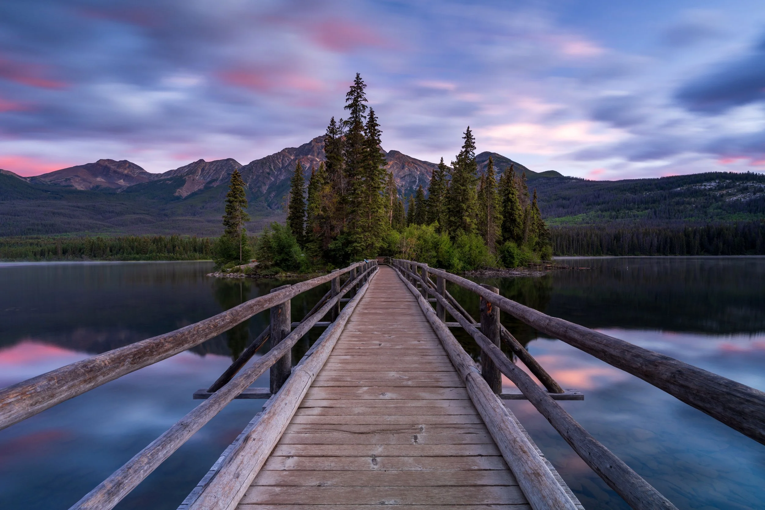 Canada, Alberta, Jasper, Pyramid Island