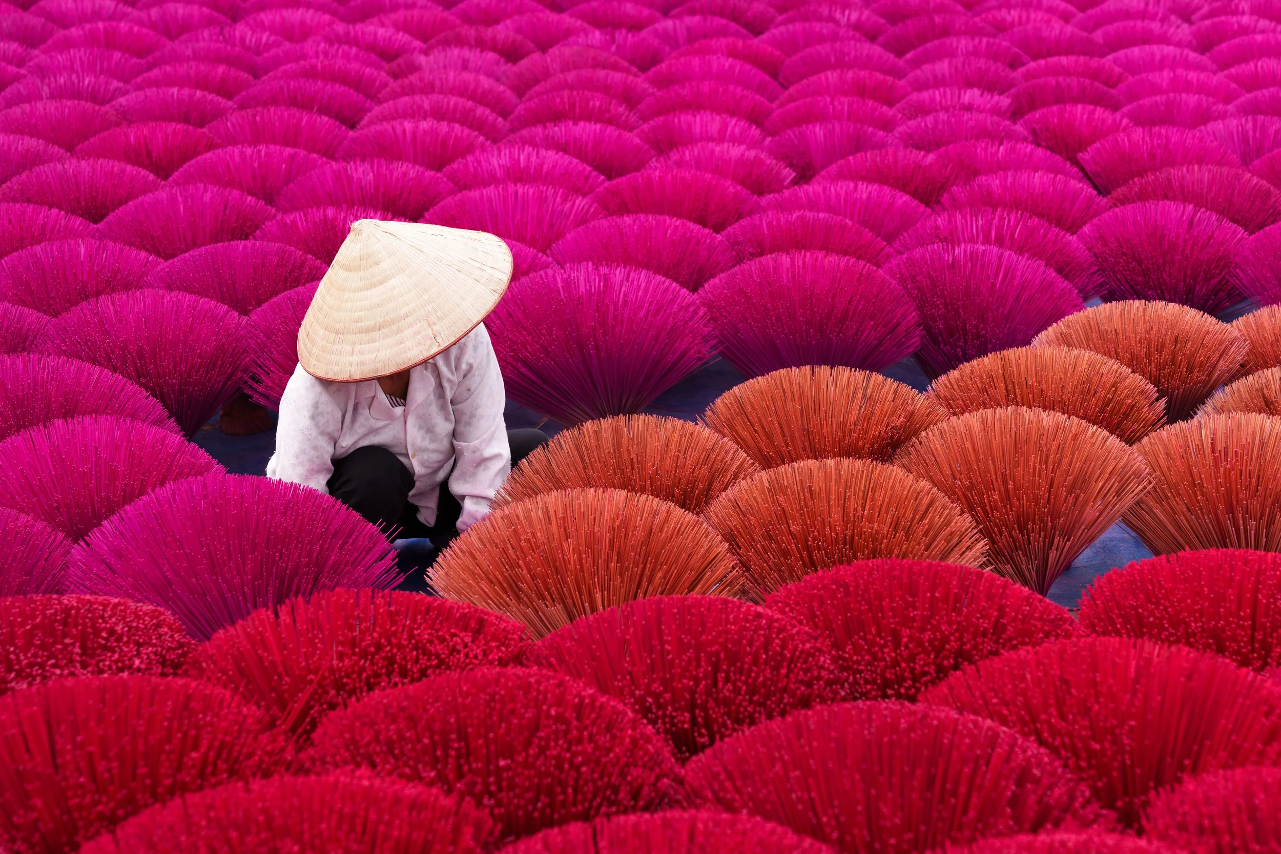 Quảng Phú Cầu, in Vietnam,is a village renowned for its traditional incense production. 