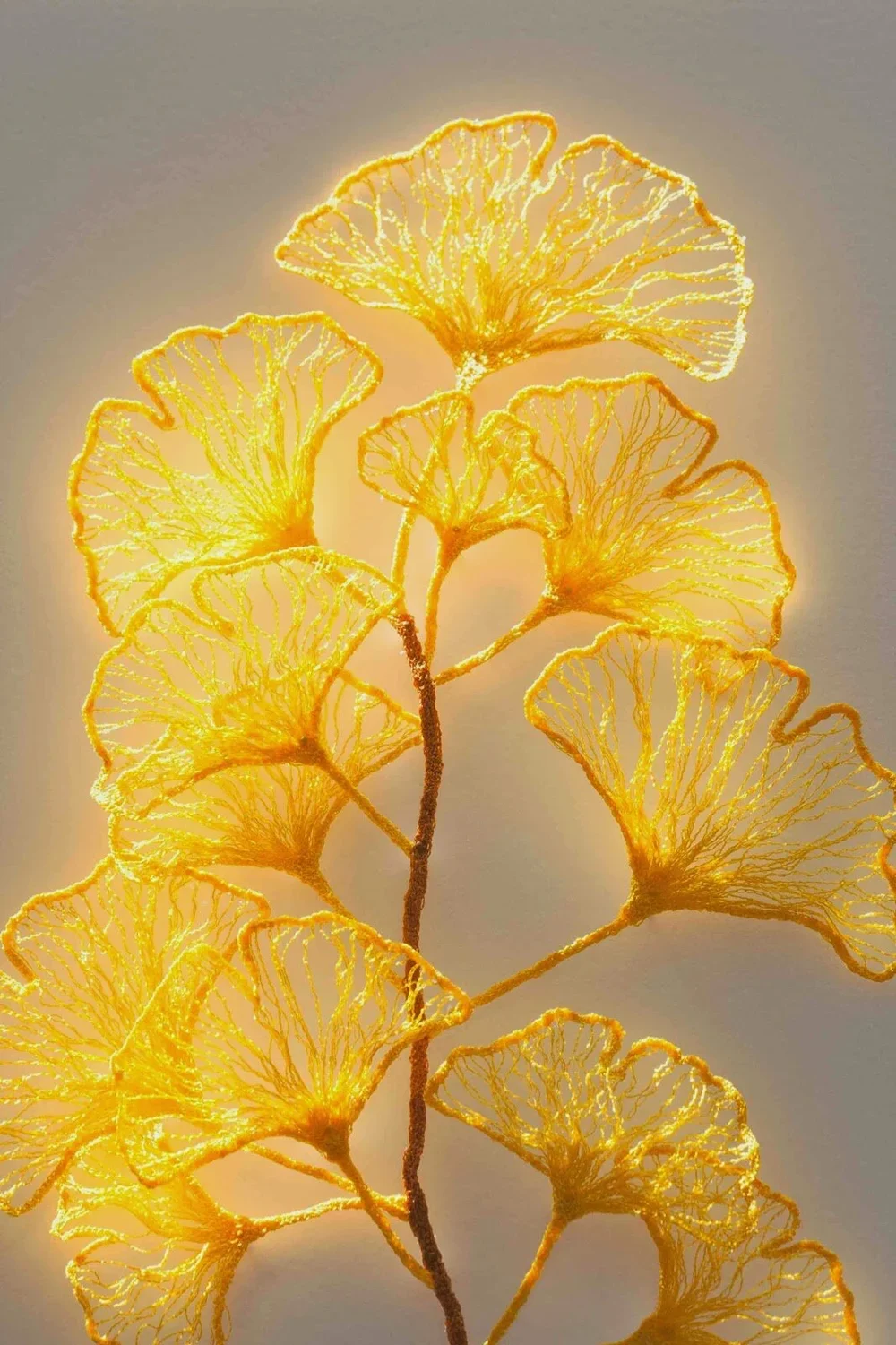 Ginko bilboa leaves golden