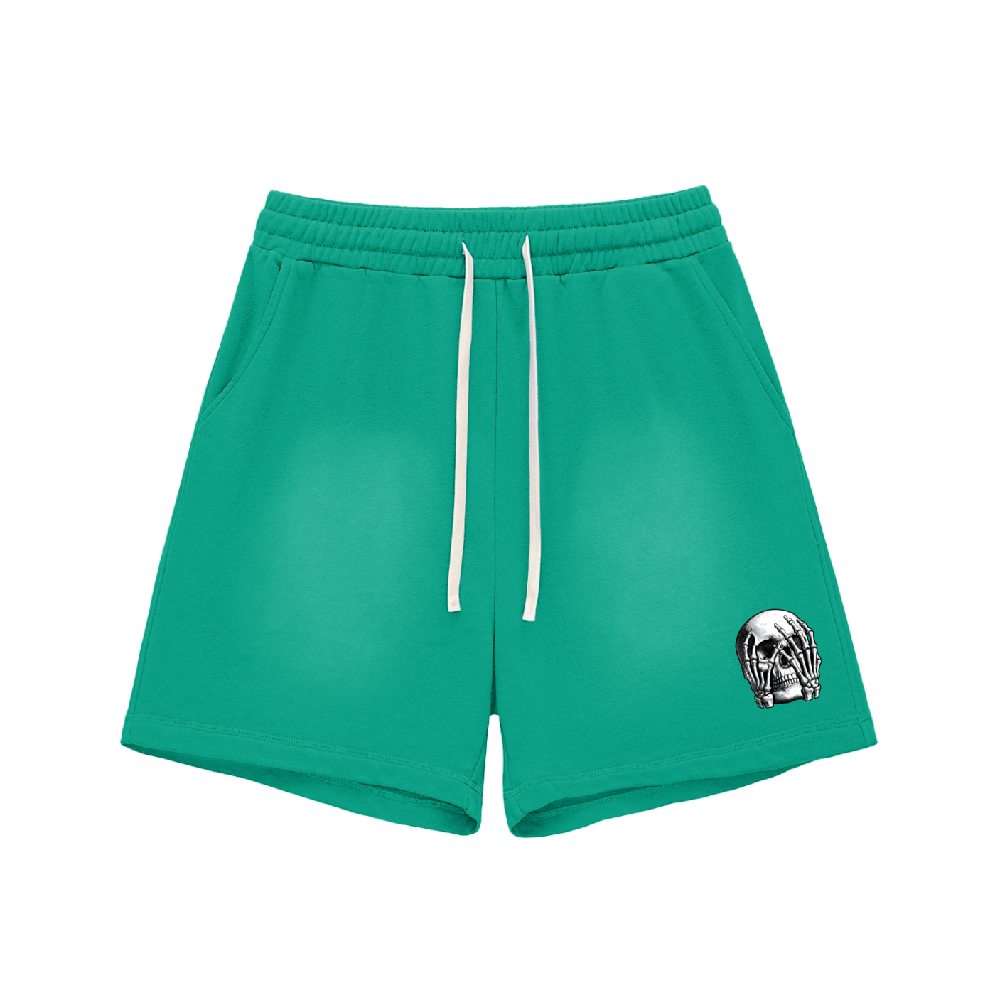 Men Skull Cotton Shorts