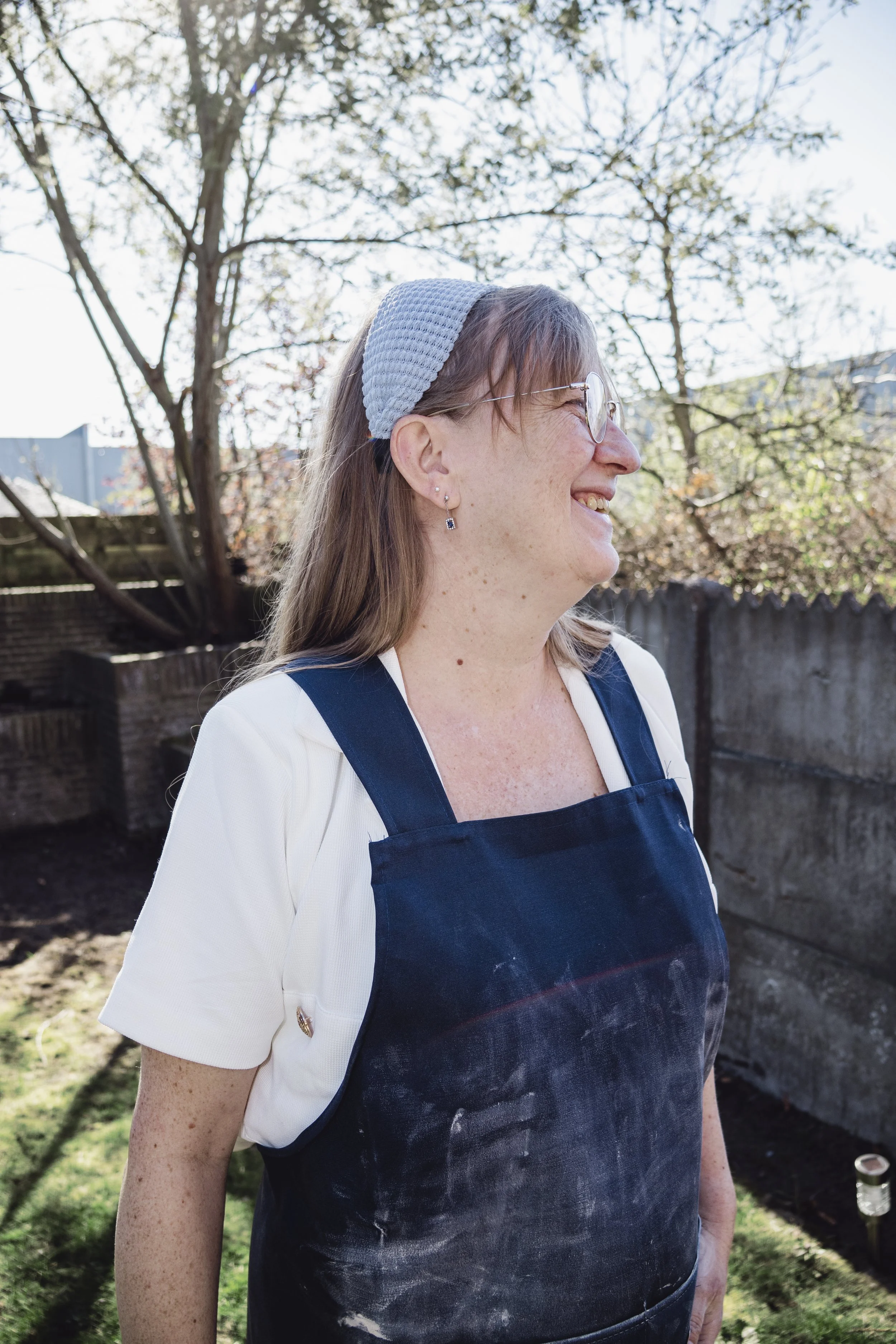Catherine Tricot in het creatief atelier van TRIEN in Waardamme