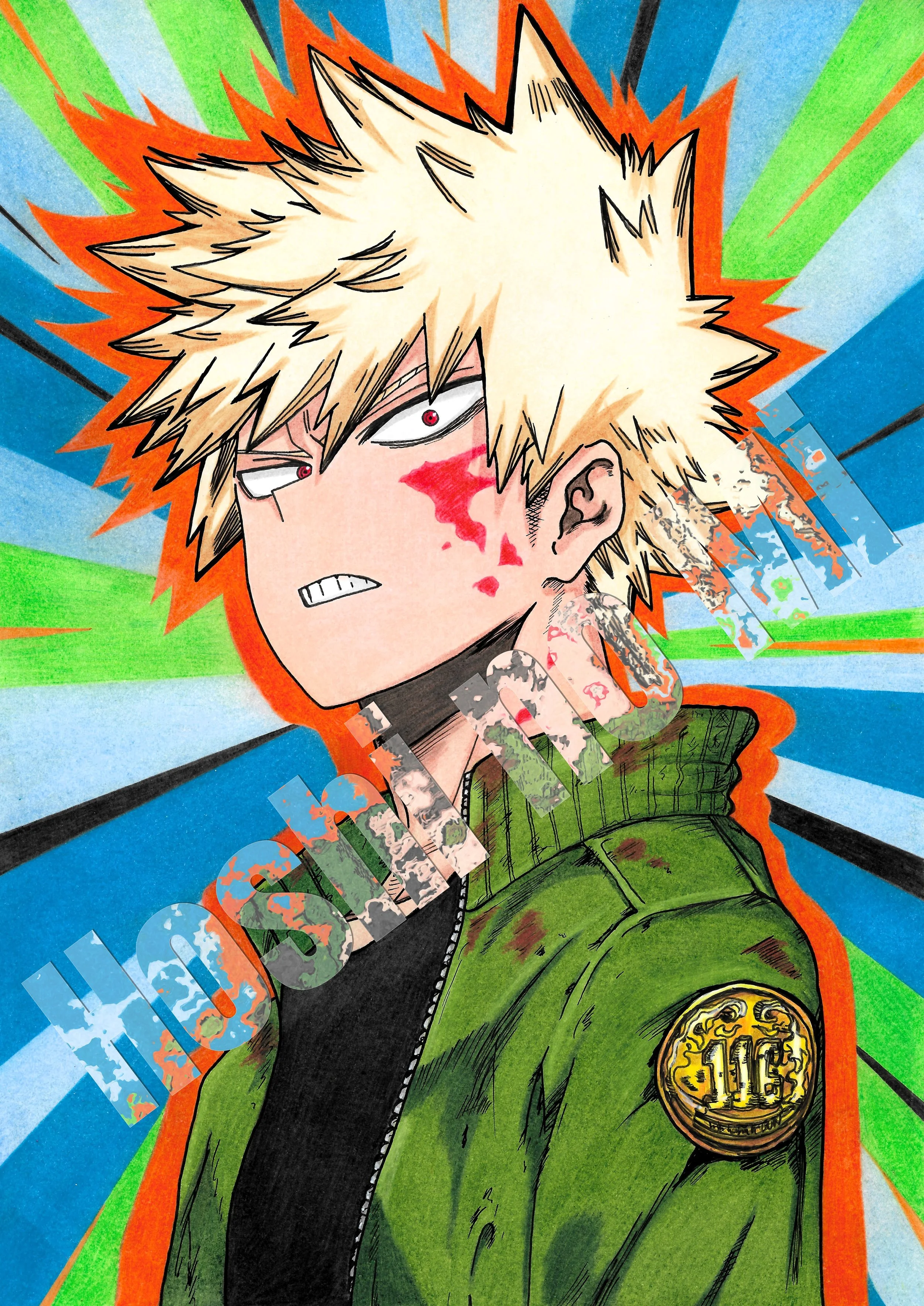 A4 Bakugo Katsuki "My Hero Academia"