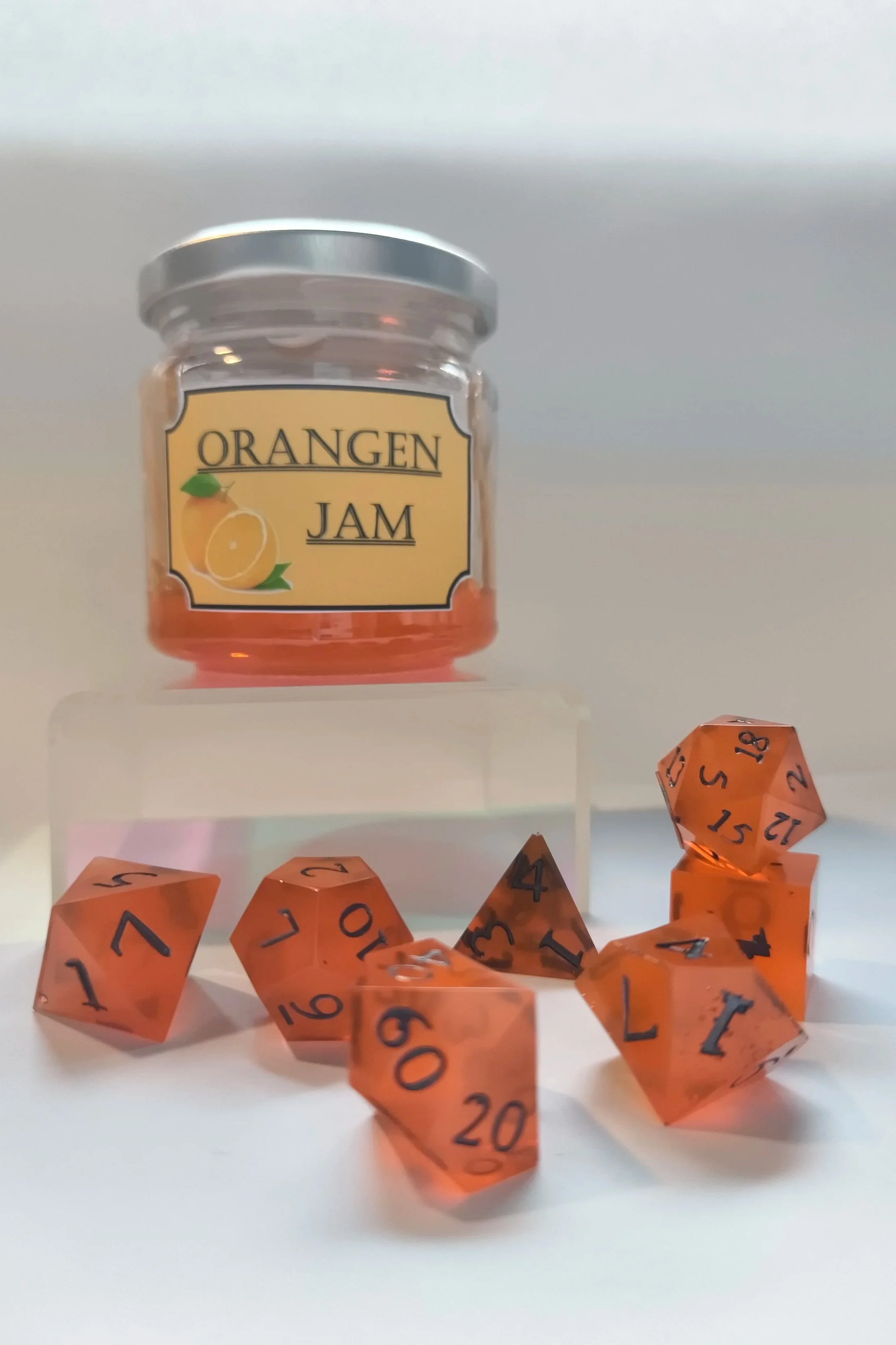 Würfelglas Orangen Jam