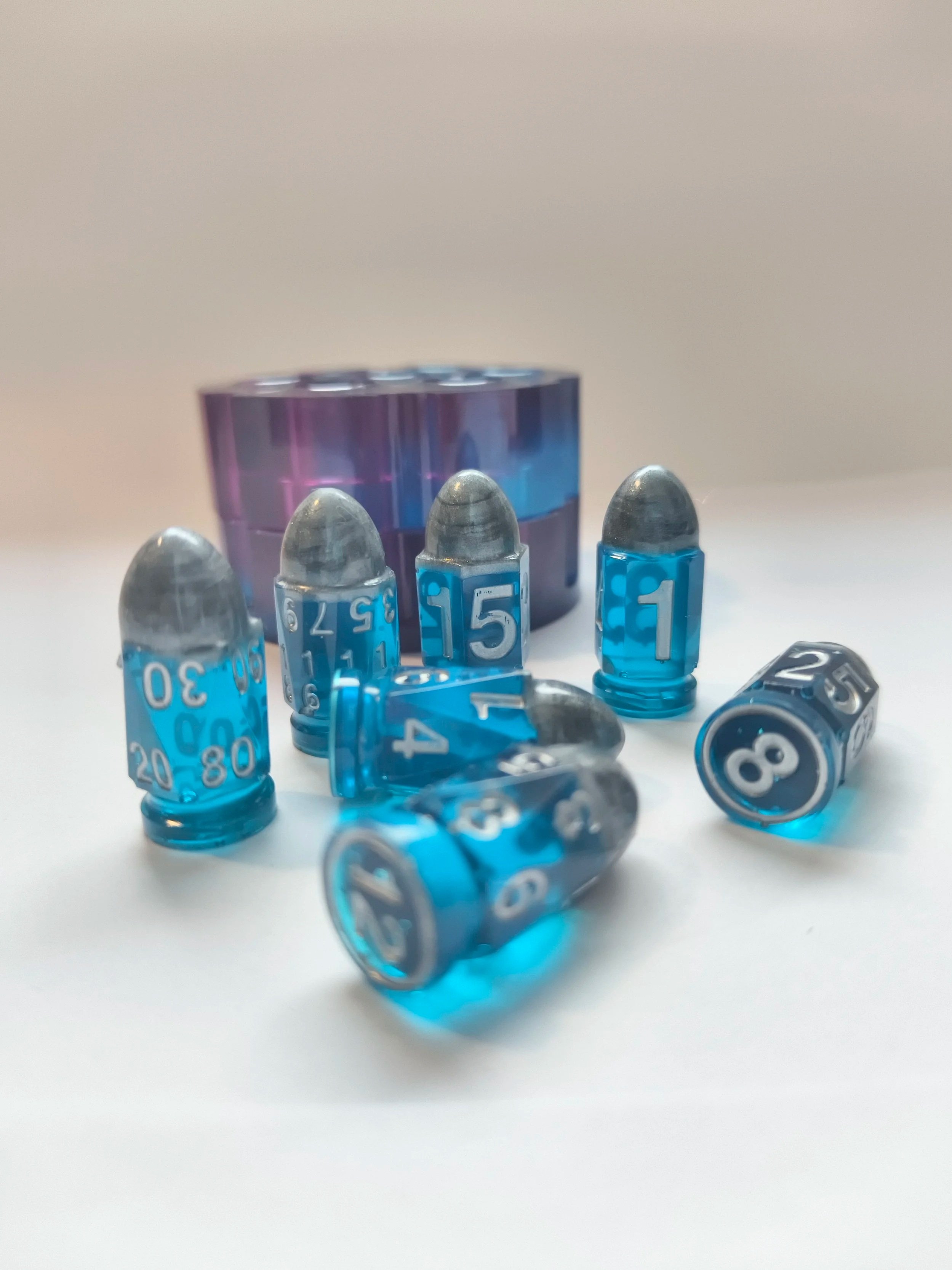 Bullet Würfel Blau-silber