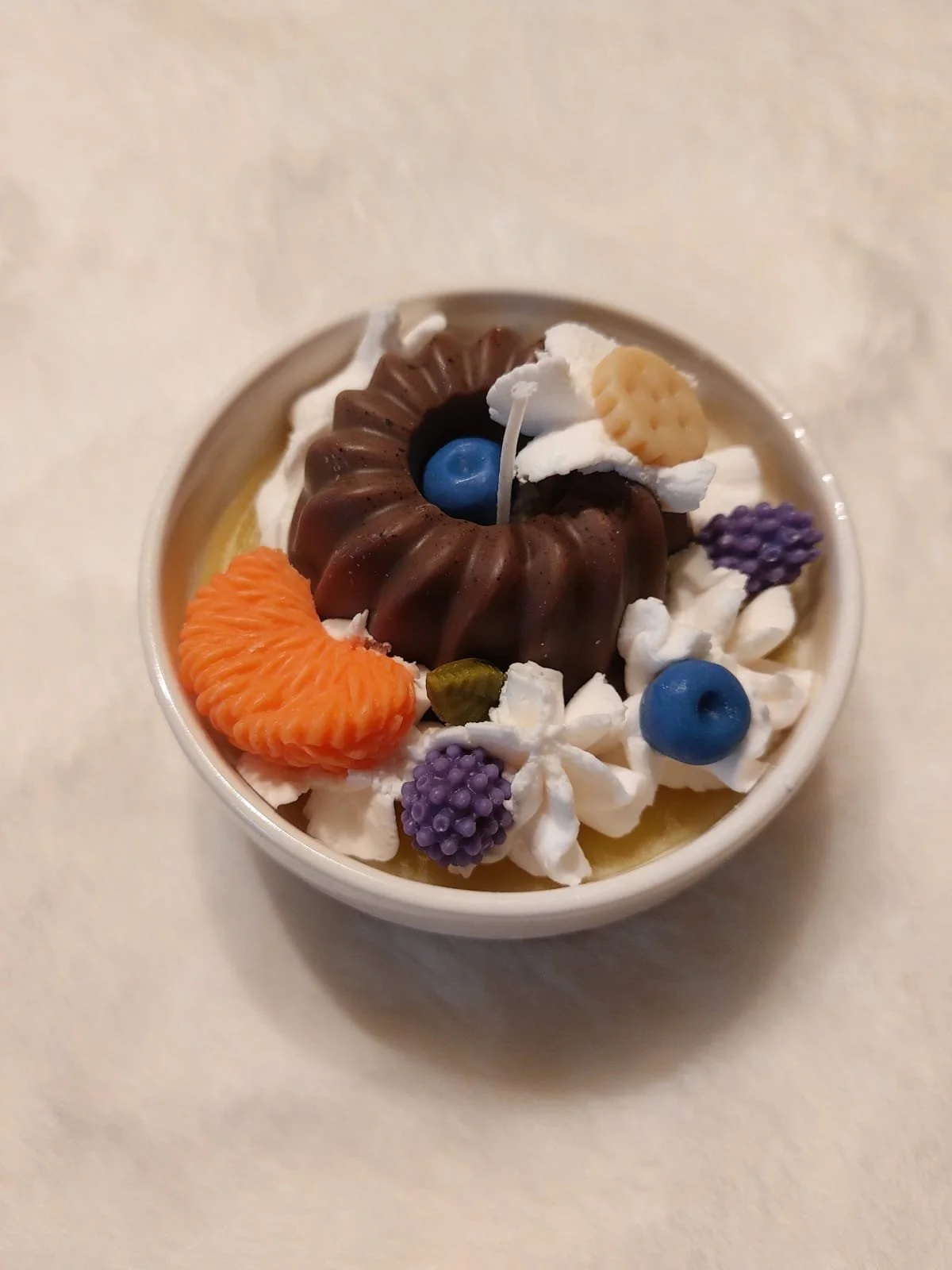 Kerze "Schokokuchen" mini