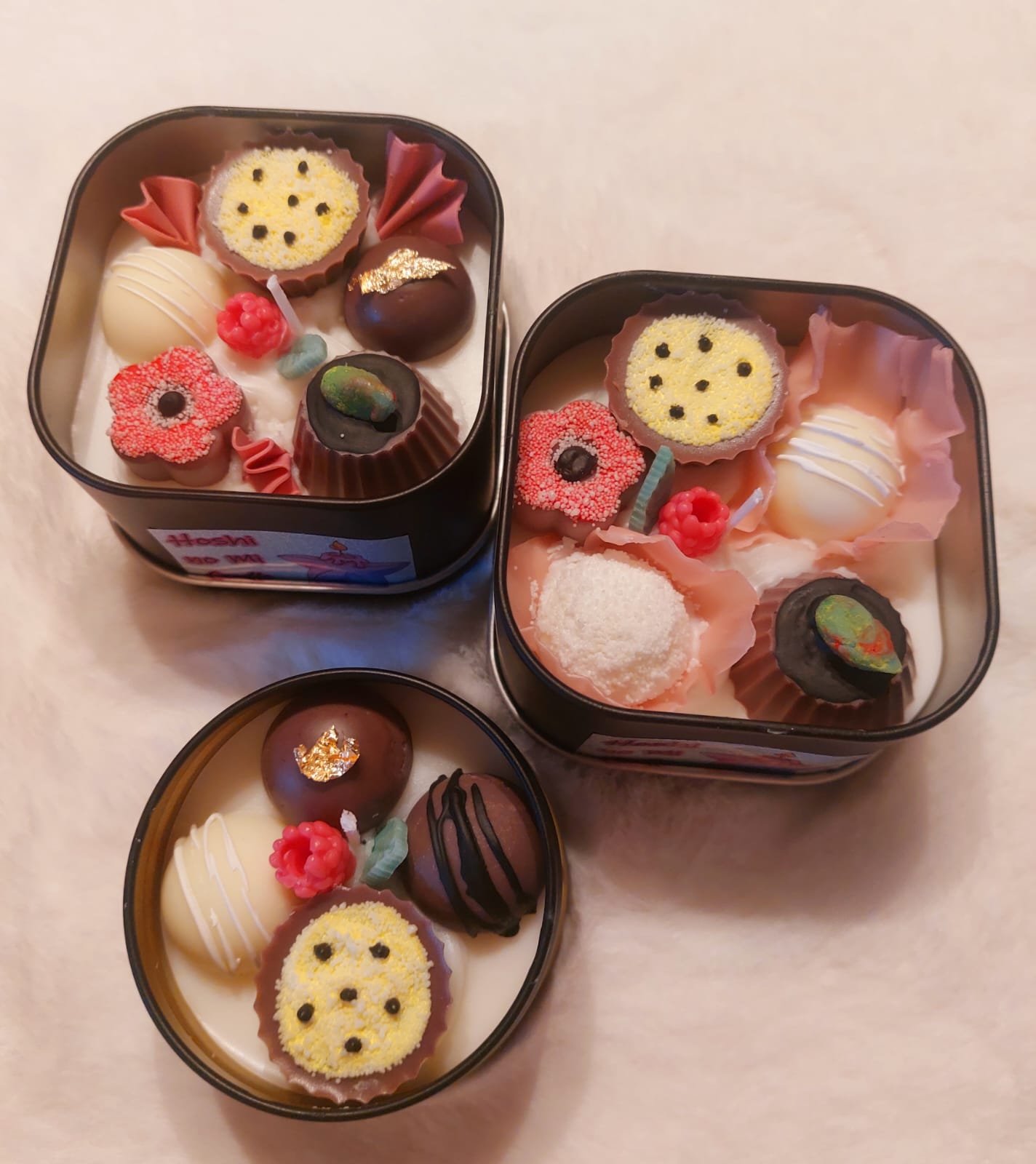 Kerze "Pralinen in der Dose"