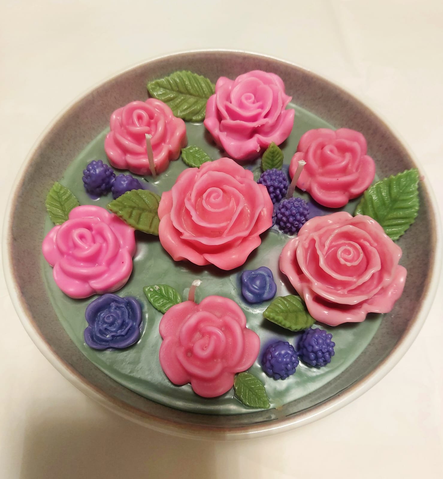 Kerze "Rosa Rosen"