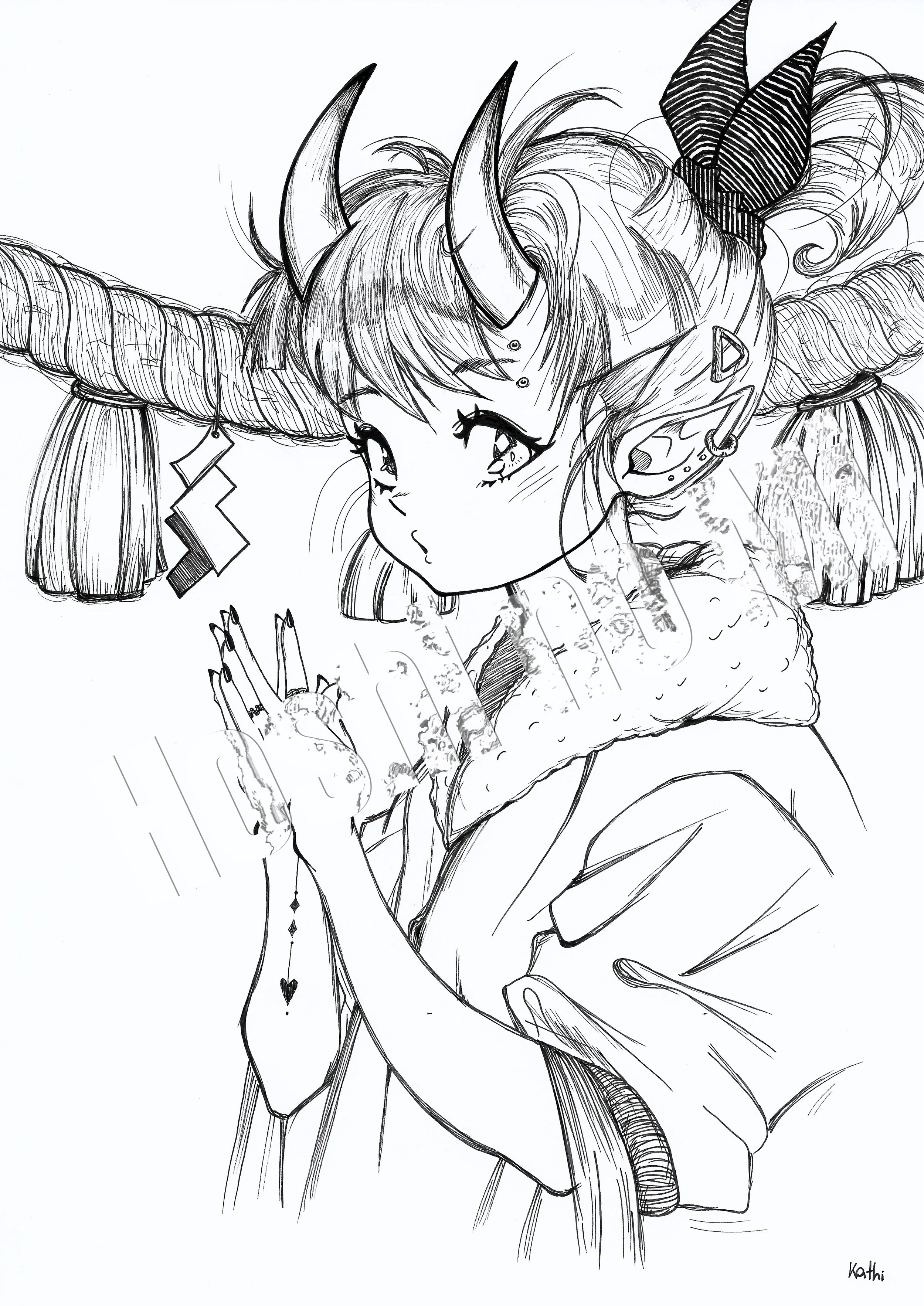 A4 Oni Girl