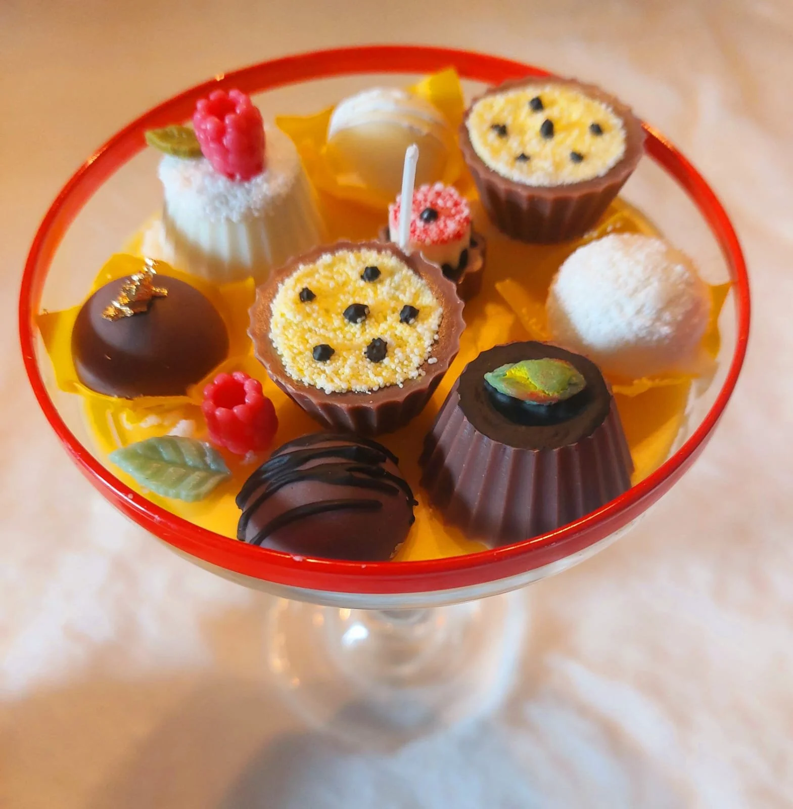 Kerze "Pralinenglas"