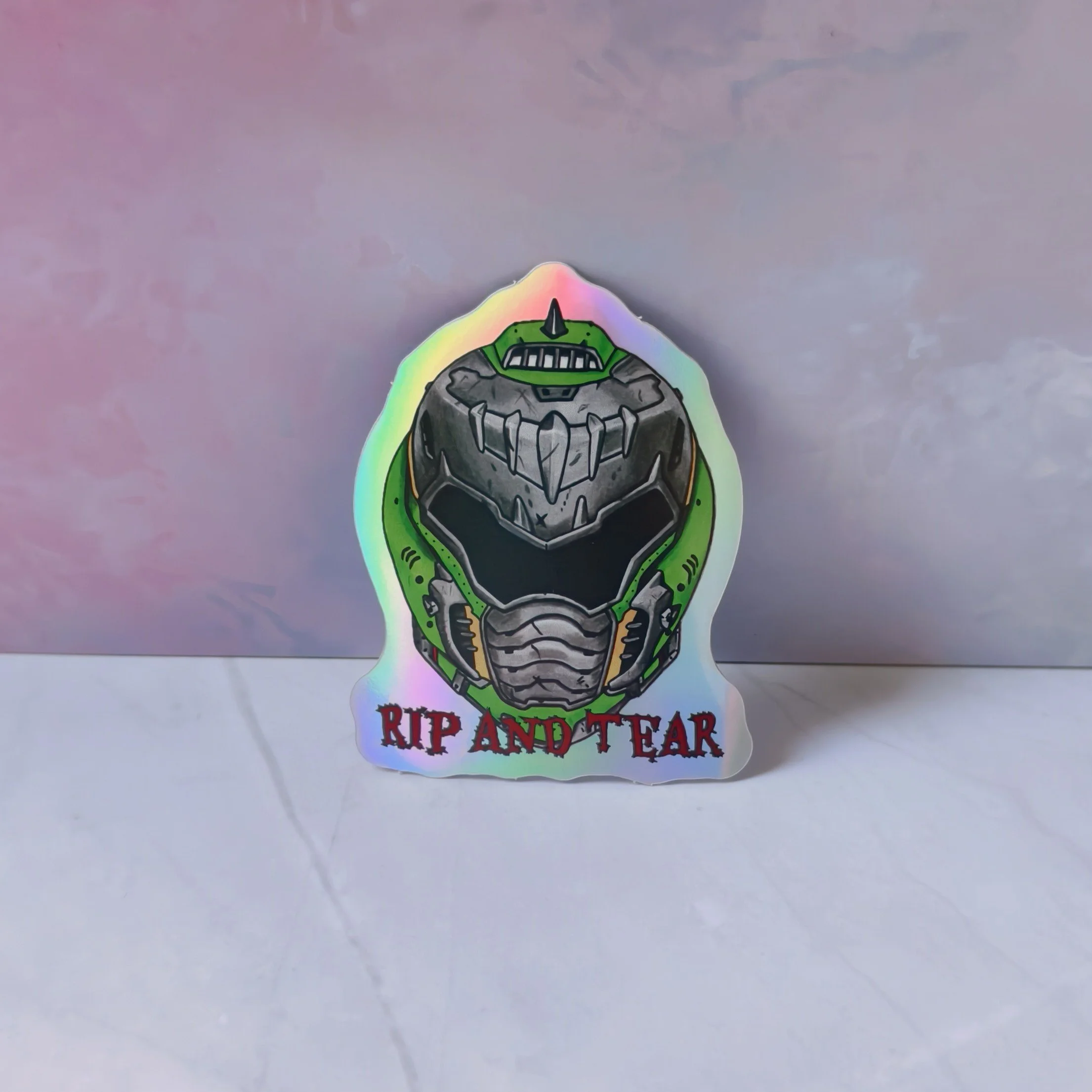 Sticker Doom Helm