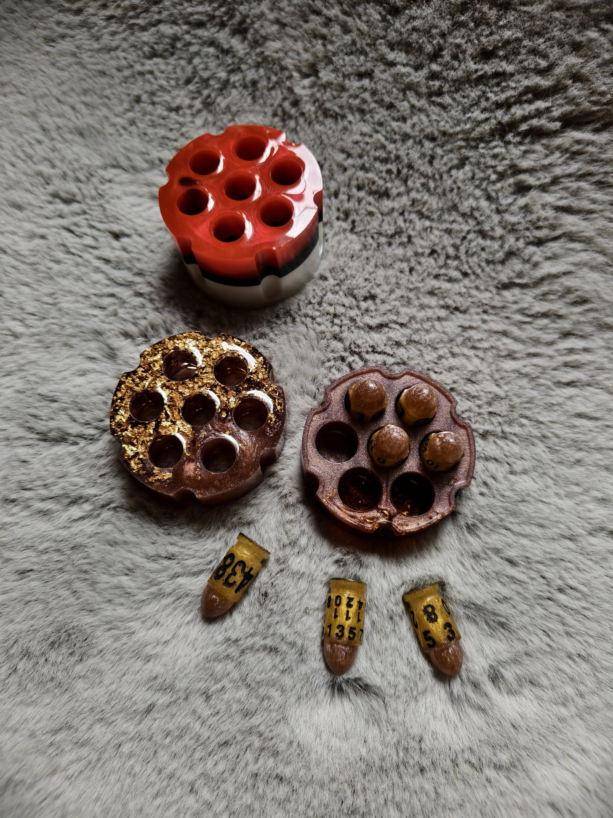 Bullet Box Braun-gold, Pokeball, Würfel Patronen