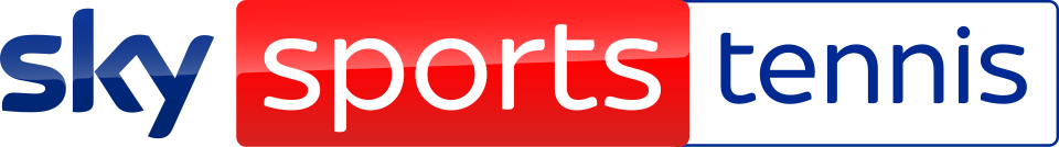 Sky Sports Tennis logo with a blue, red, and white color scheme.