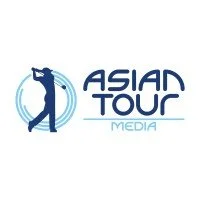 Logo for Asian Tour Media featuring a stylized golfer swinging a club