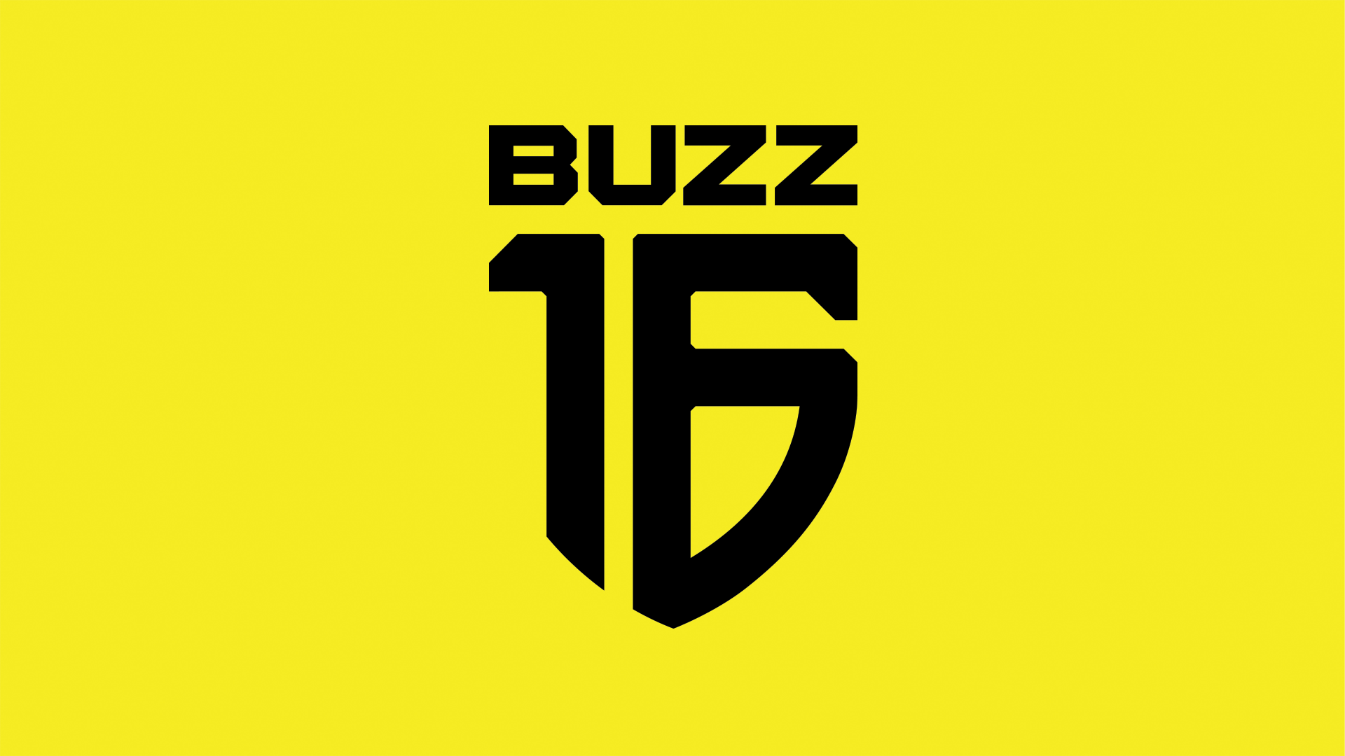 The image features the Warner Bros. logo with a black shield shape and a yellow background. The text 'BUZZ' is written above the shield, and the number '16' is prominently displayed in bold black font on the shield.