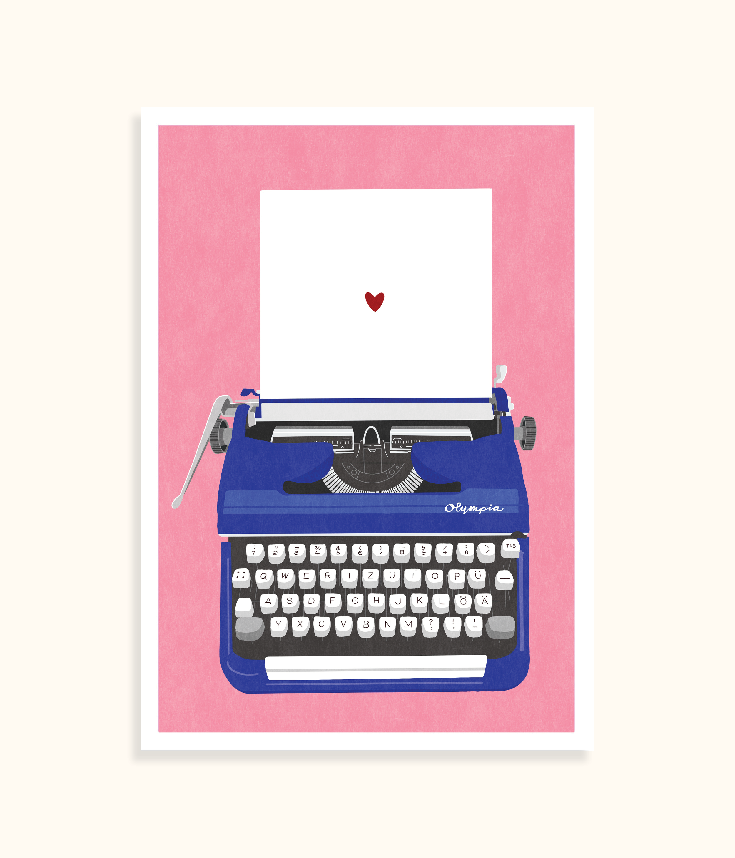Love Letter typewriter print